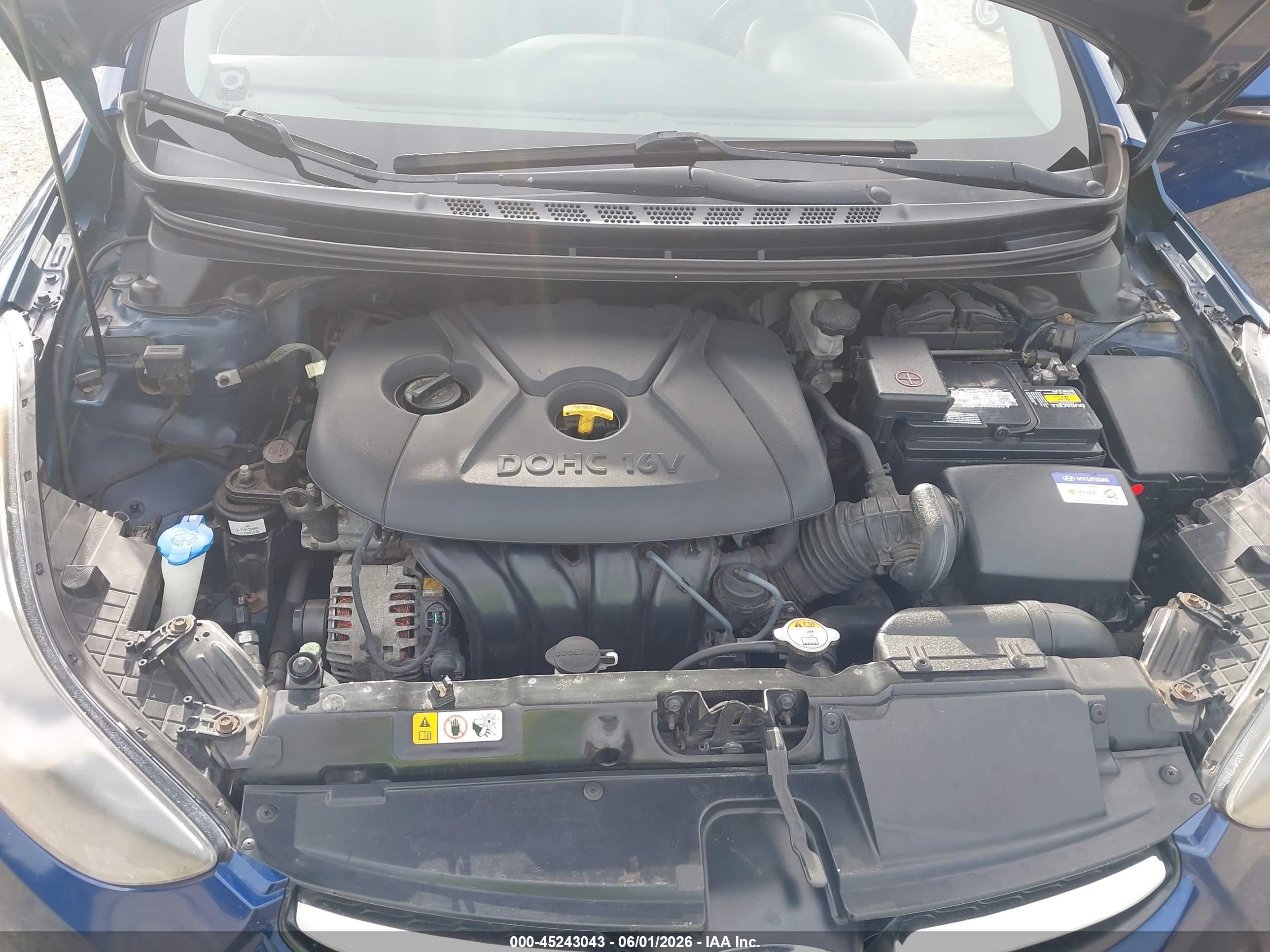 2013 Hyundai Elantra Limited Dark Blue vin: KMHDH4AE3DU839999