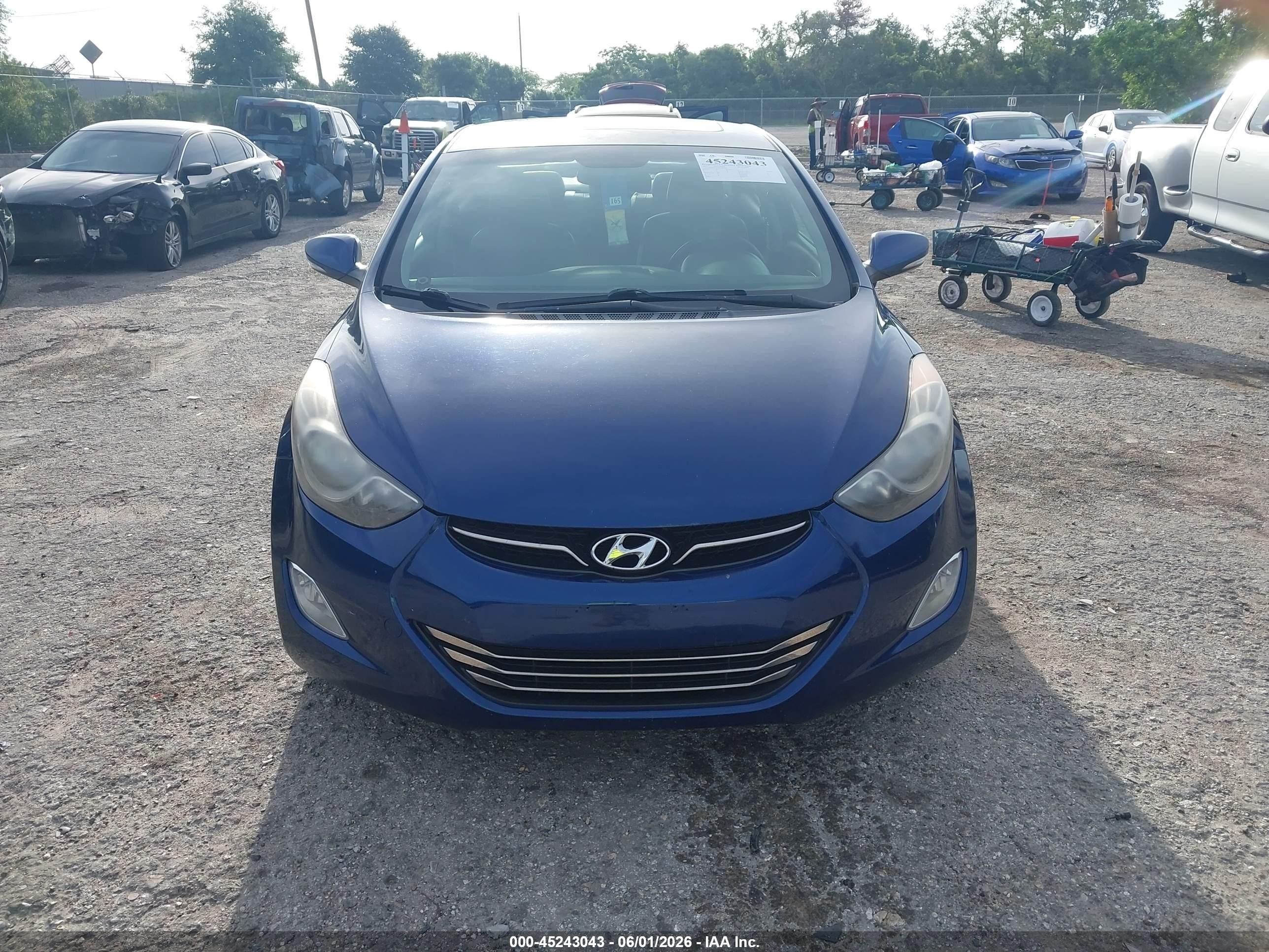 2013 Hyundai Elantra Limited Dark Blue vin: KMHDH4AE3DU839999