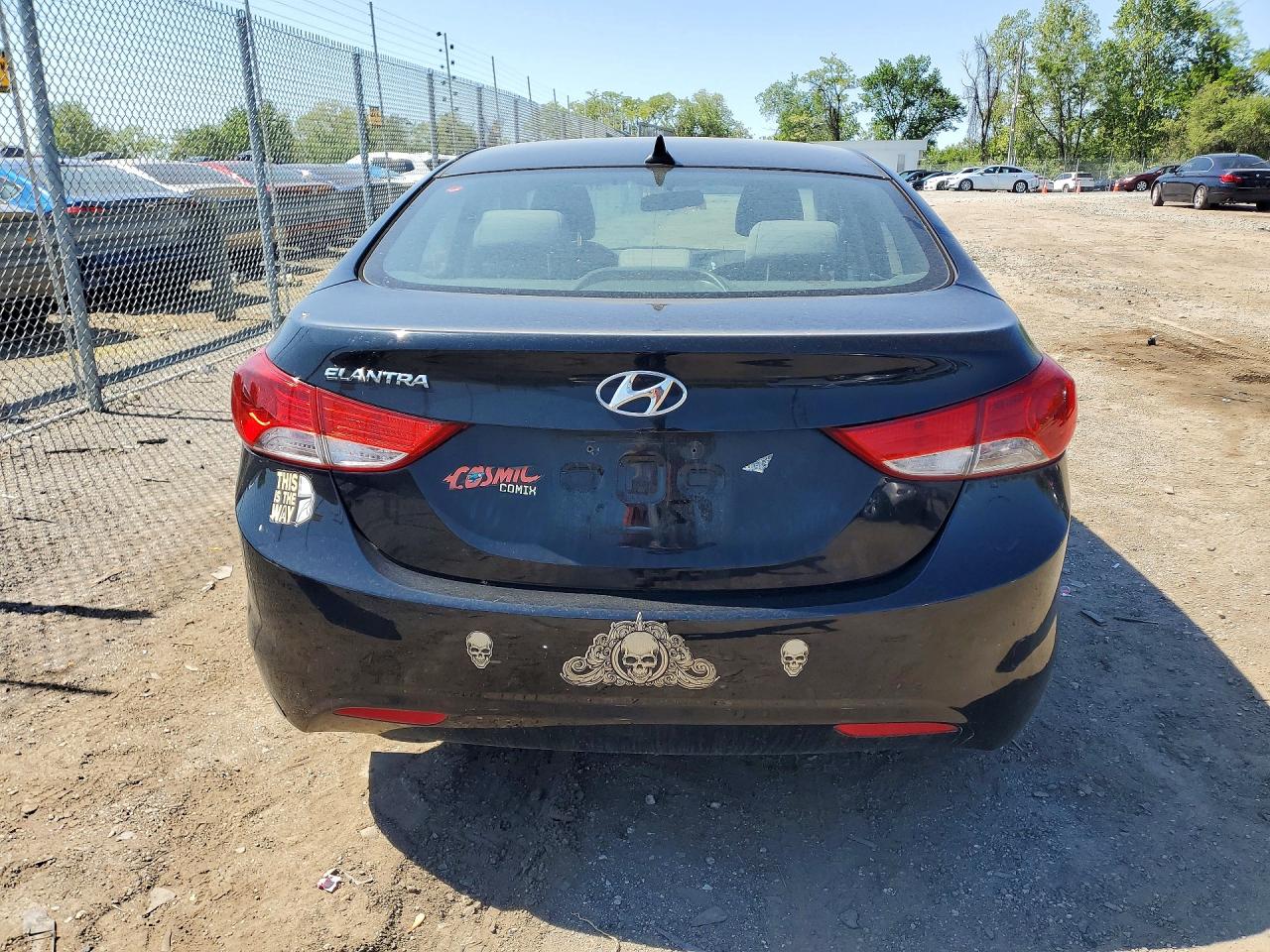 2013 Hyundai Elantra Gls Black vin: KMHDH4AE3DU892346