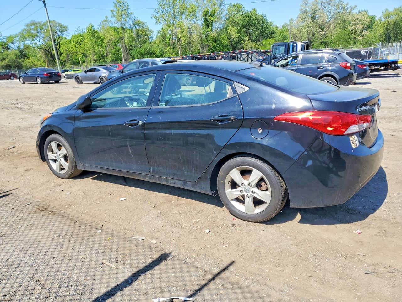 2013 Hyundai Elantra Gls Black vin: KMHDH4AE3DU892346