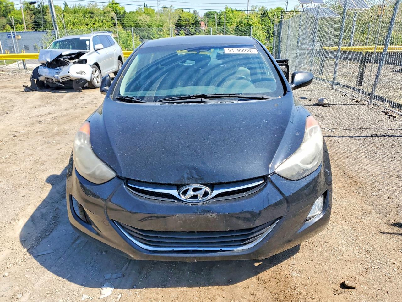 2013 Hyundai Elantra Gls Black vin: KMHDH4AE3DU892346