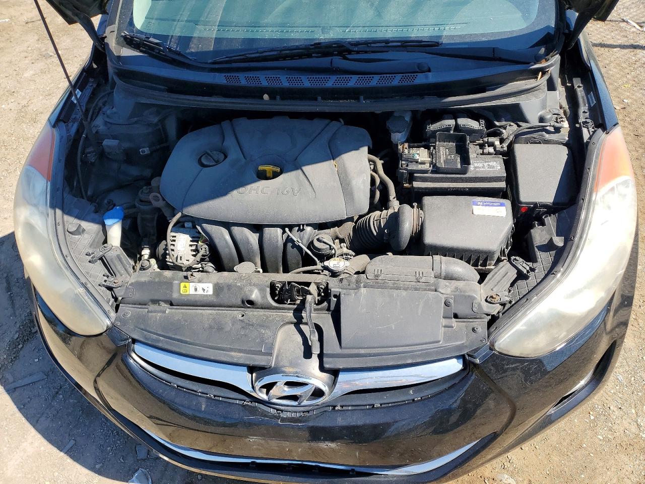 2013 Hyundai Elantra Gls Black vin: KMHDH4AE3DU892346