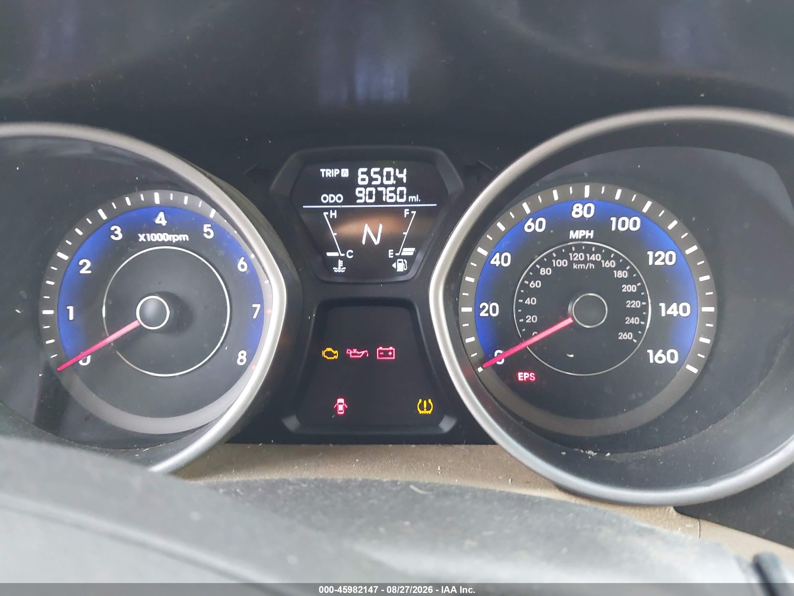 2013 Hyundai Elantra Gls Черный vin: KMHDH4AE3DU901241