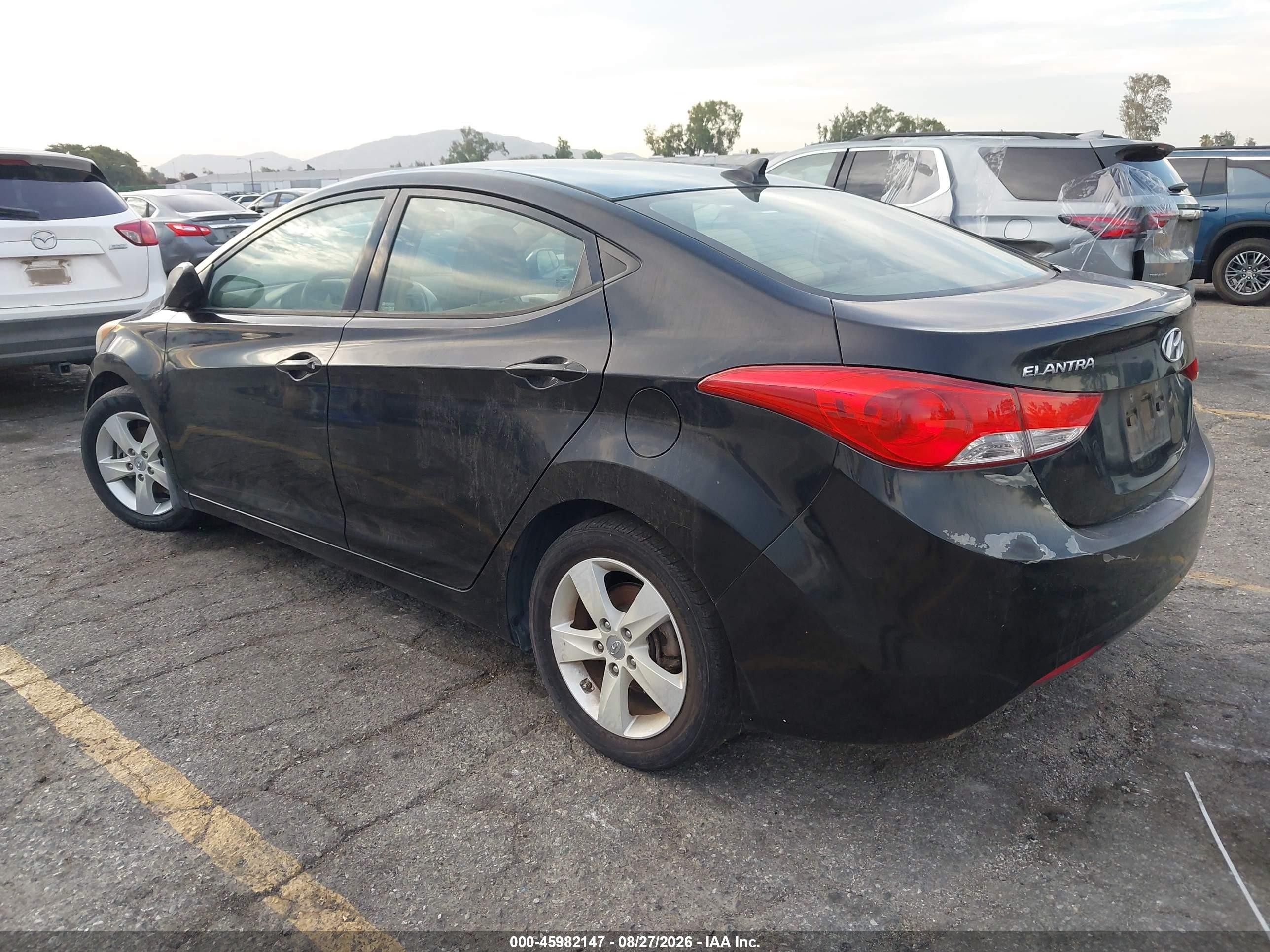 2013 Hyundai Elantra Gls Черный vin: KMHDH4AE3DU901241