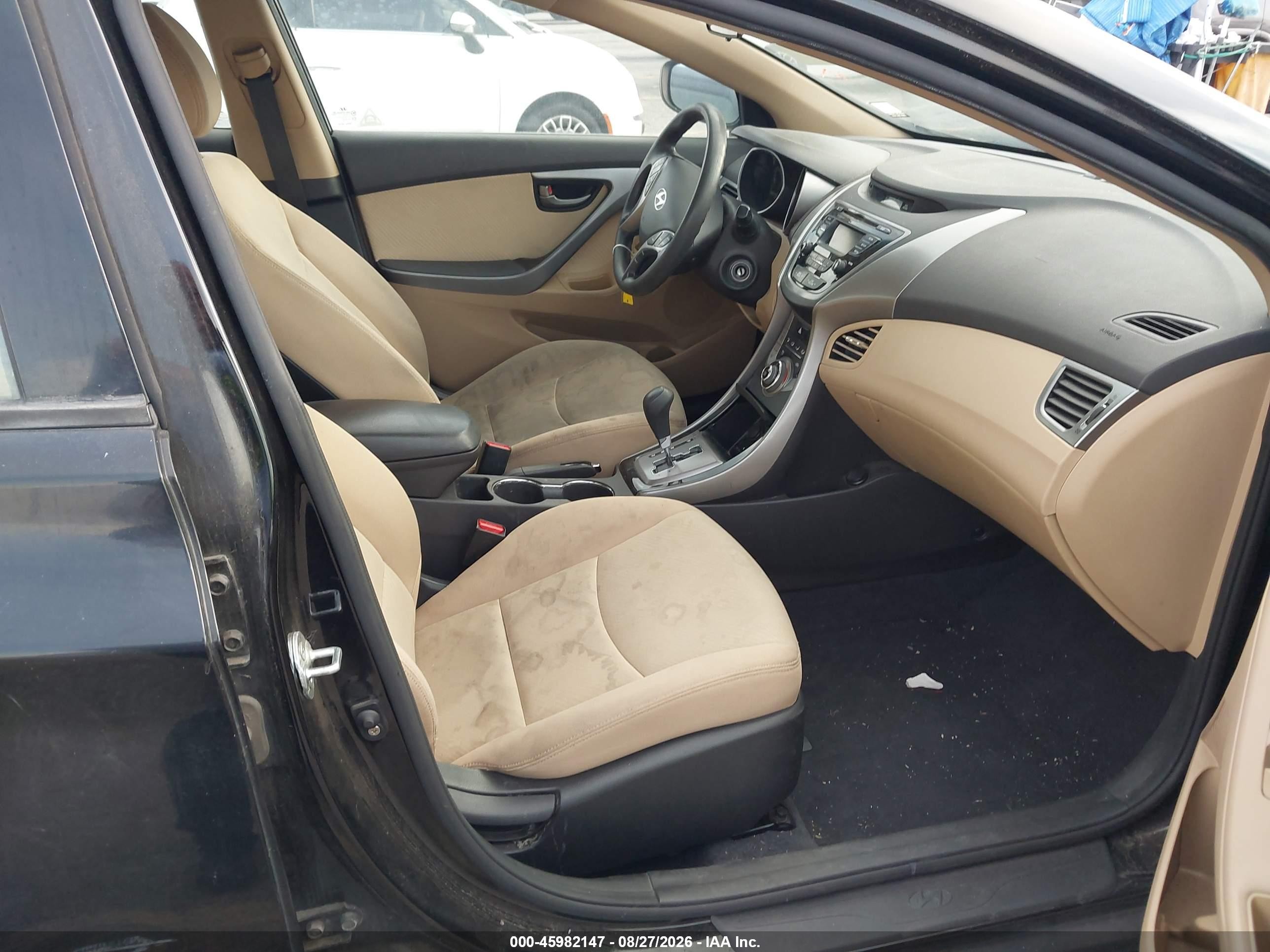 2013 Hyundai Elantra Gls Черный vin: KMHDH4AE3DU901241