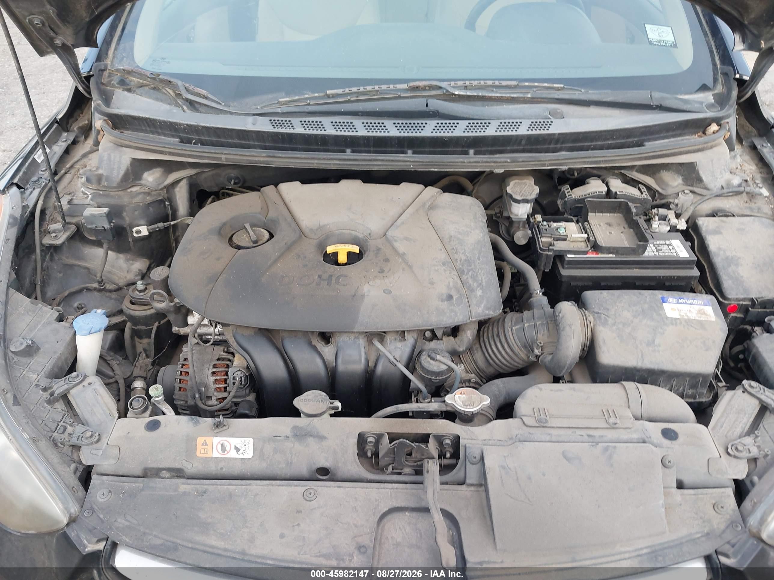 2013 Hyundai Elantra Gls Черный vin: KMHDH4AE3DU901241