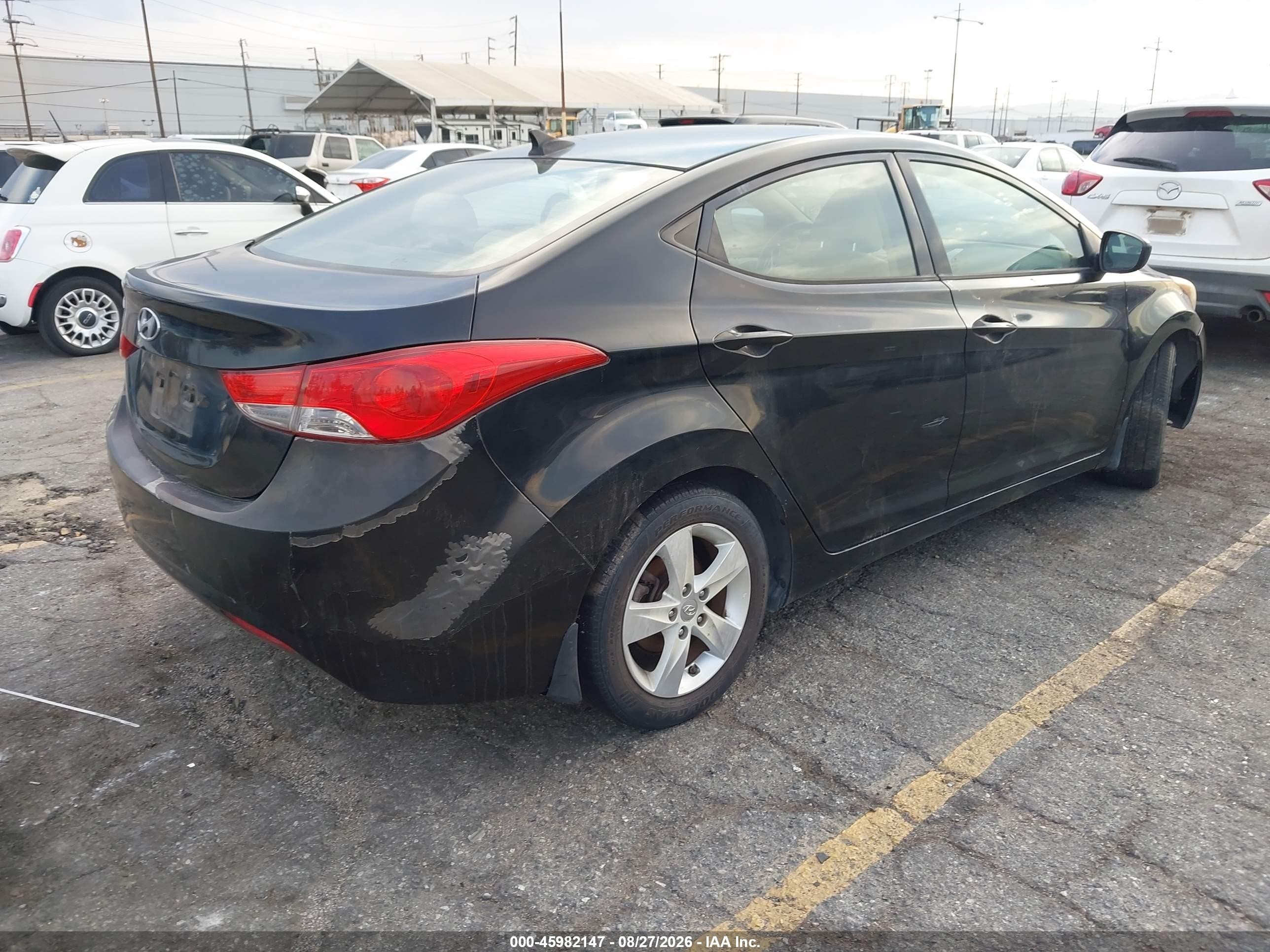 2013 Hyundai Elantra Gls Черный vin: KMHDH4AE3DU901241