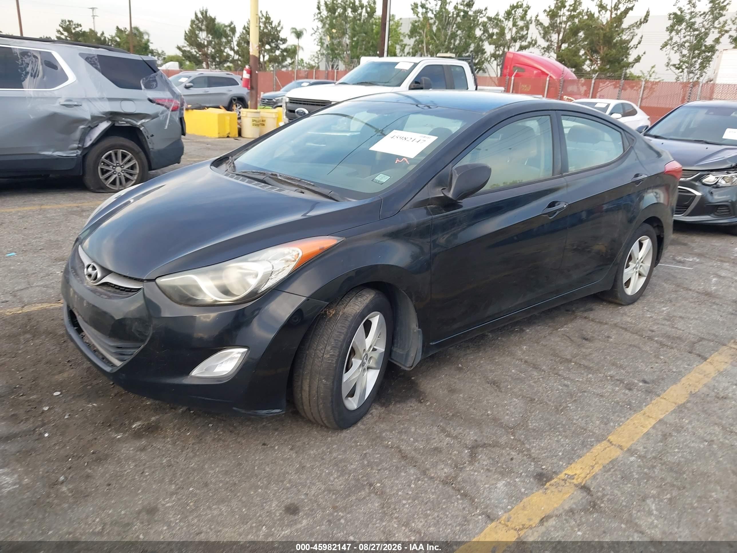2013 Hyundai Elantra Gls Черный vin: KMHDH4AE3DU901241