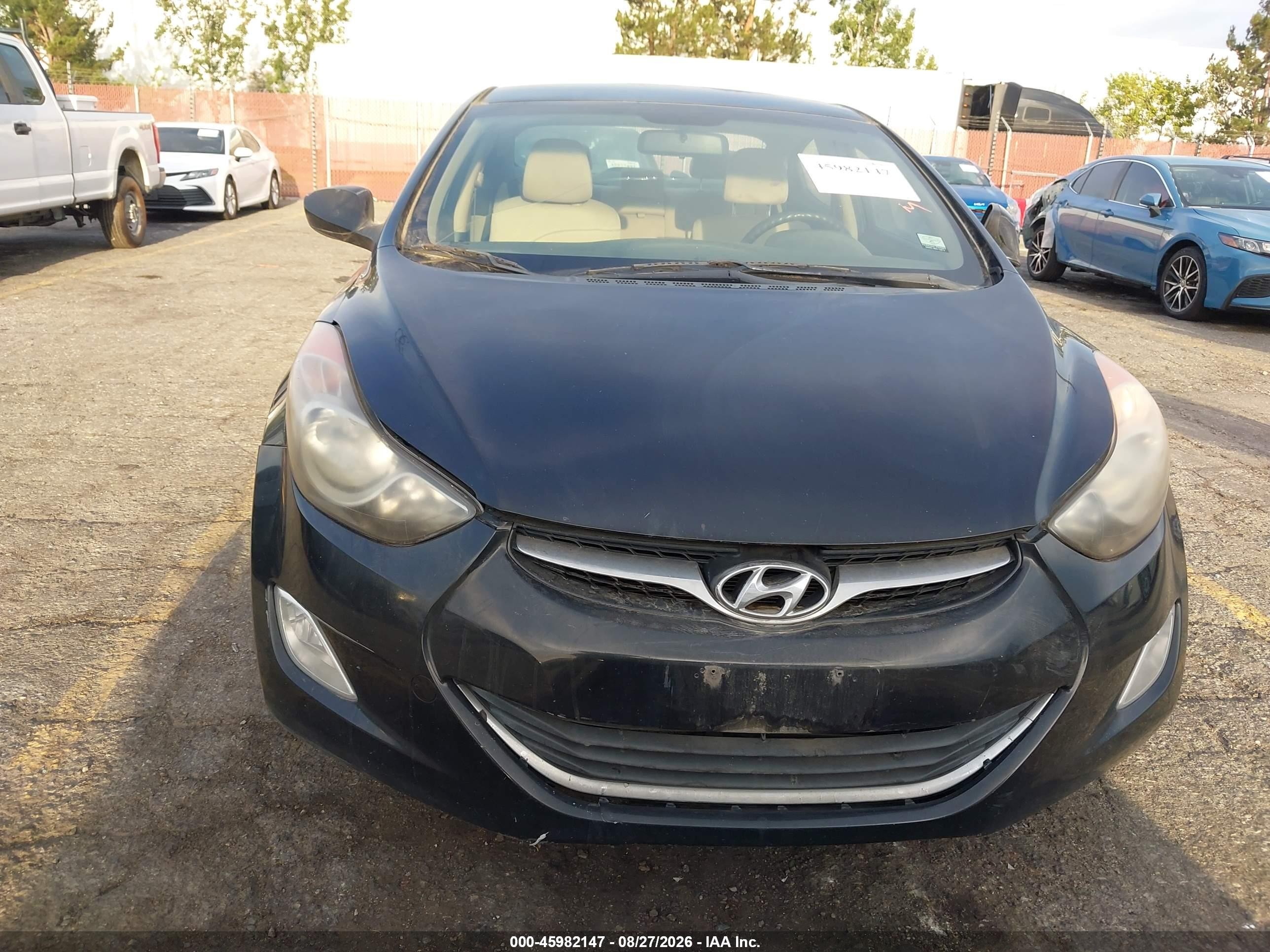 2013 Hyundai Elantra Gls Черный vin: KMHDH4AE3DU901241