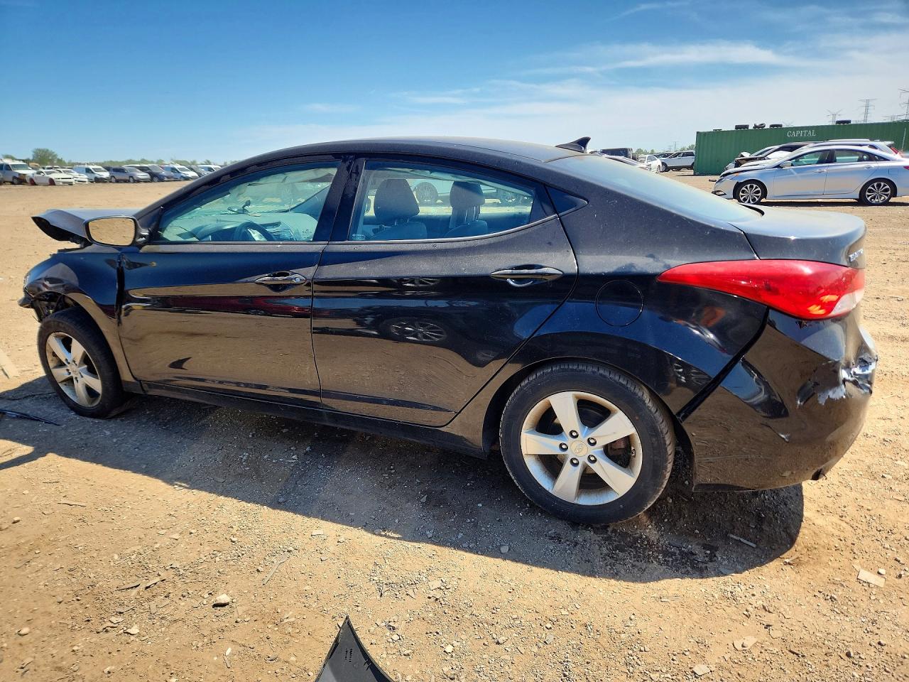 2013 Hyundai Elantra Gls Black vin: KMHDH4AE3DU915981