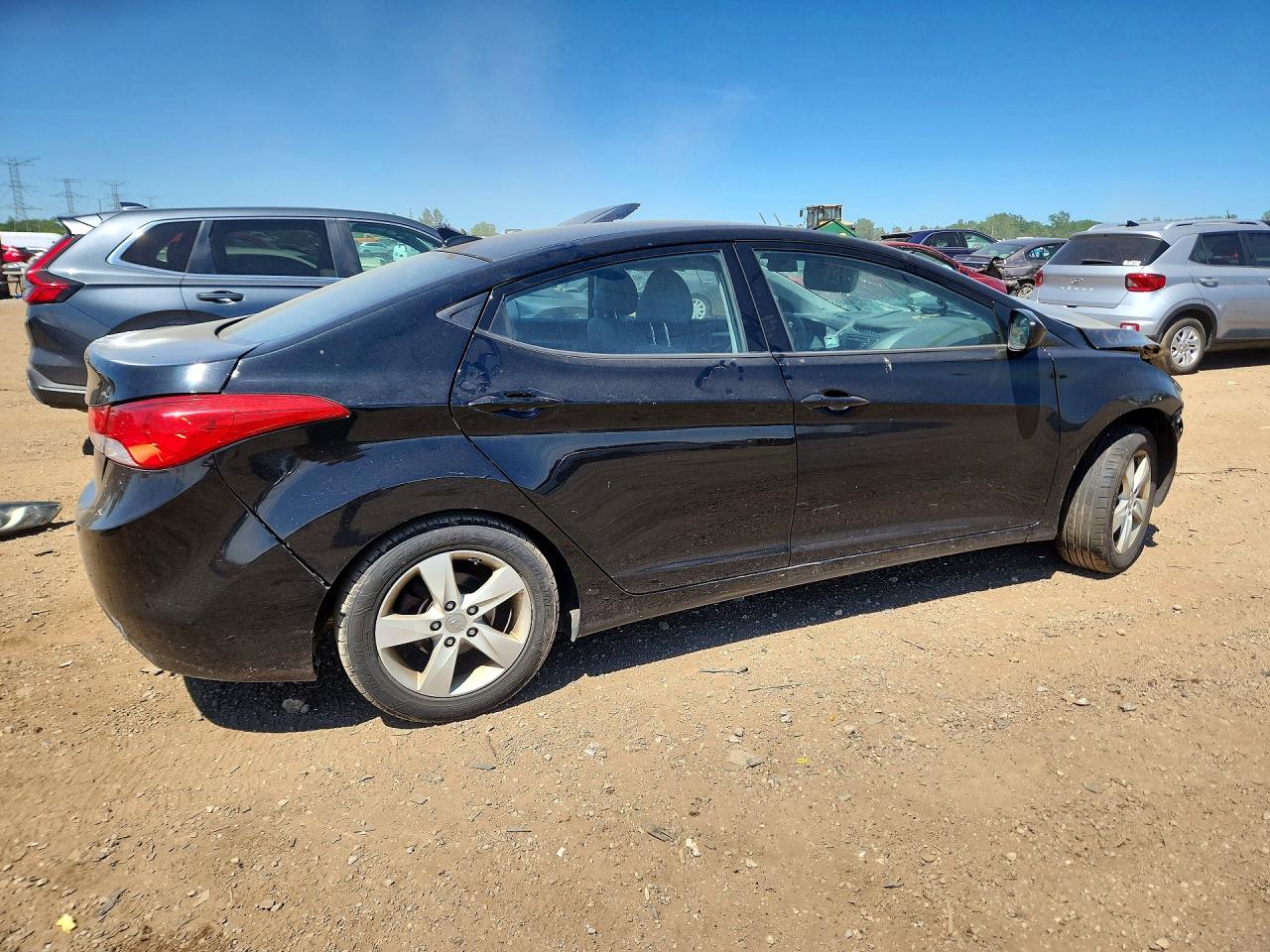 2013 Hyundai Elantra Gls Black vin: KMHDH4AE3DU915981