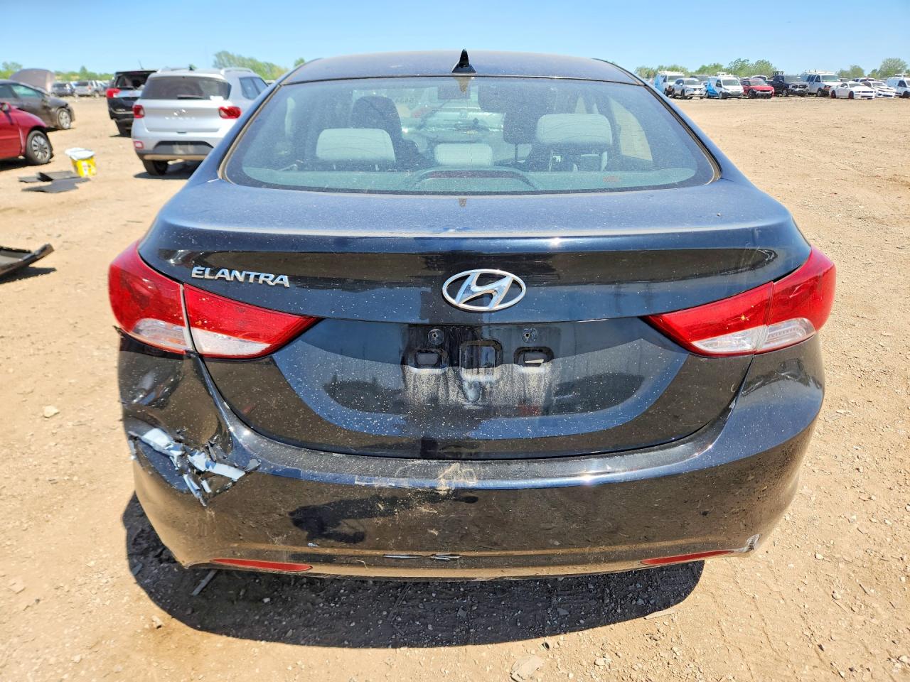 2013 Hyundai Elantra Gls Black vin: KMHDH4AE3DU915981