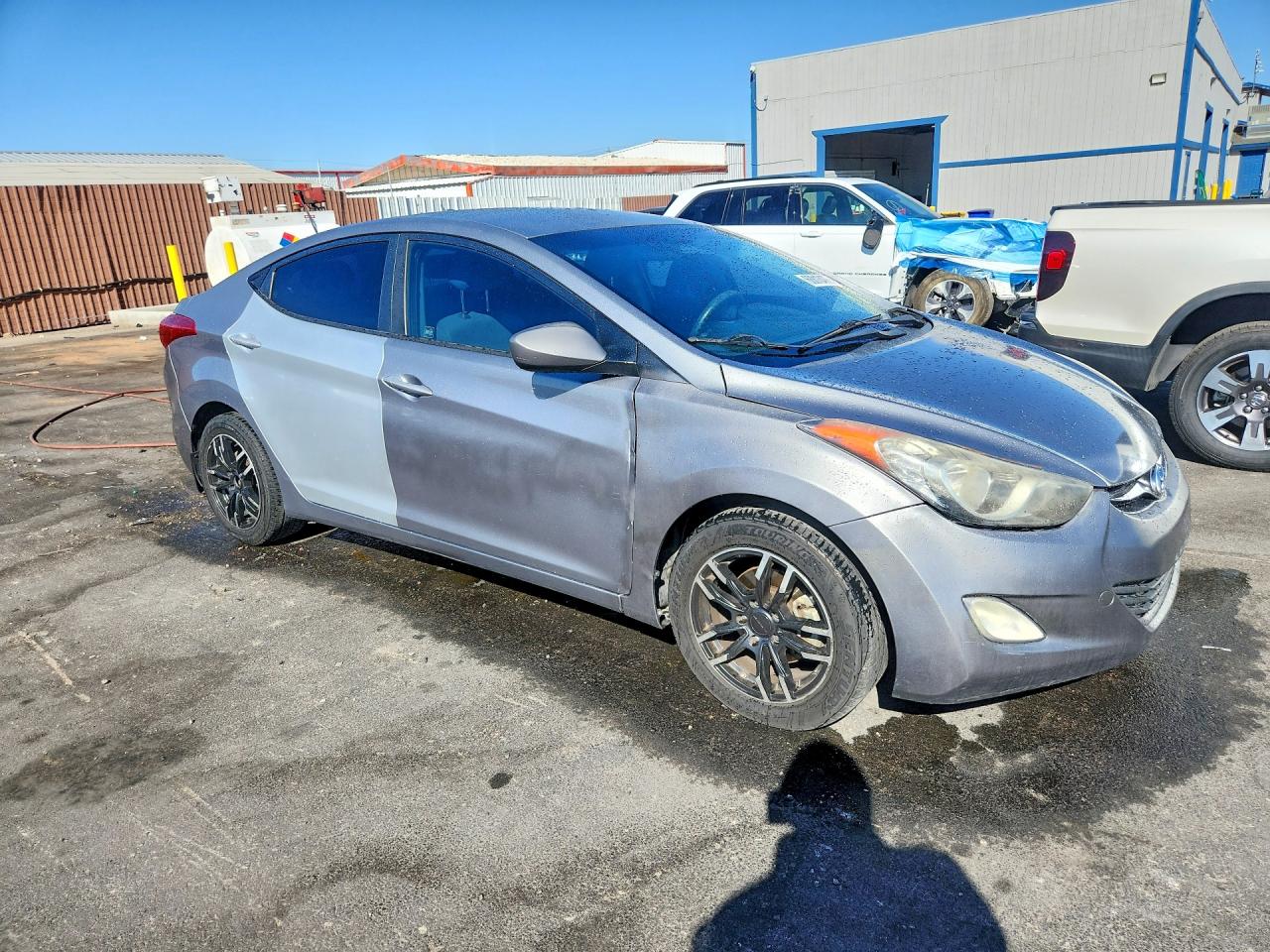 2013 Hyundai Elantra Gls Gray vin: KMHDH4AE3DU939195