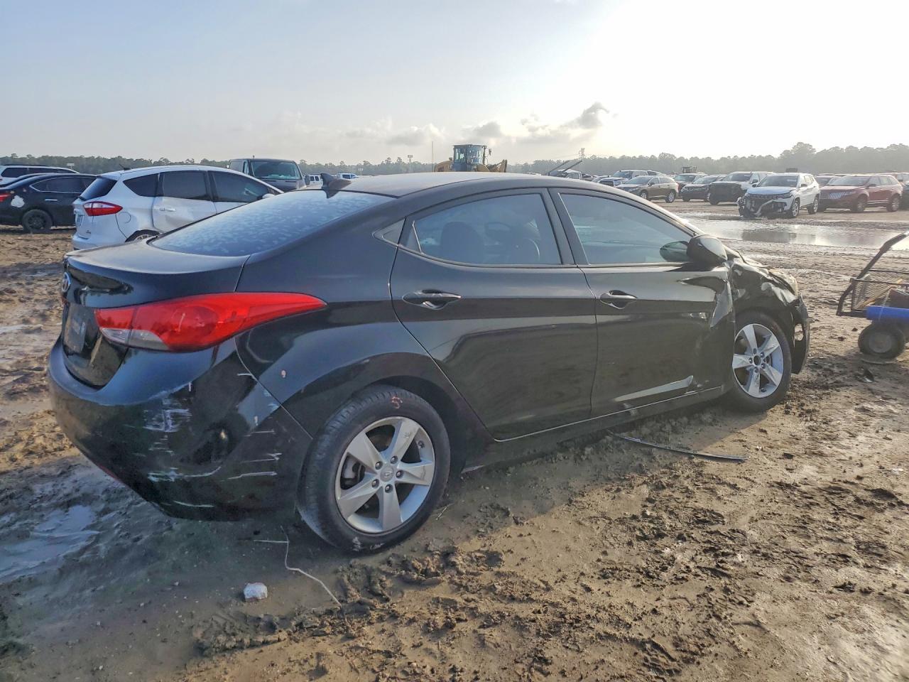 2013 Hyundai Elantra Gls Black vin: KMHDH4AE3DU941190