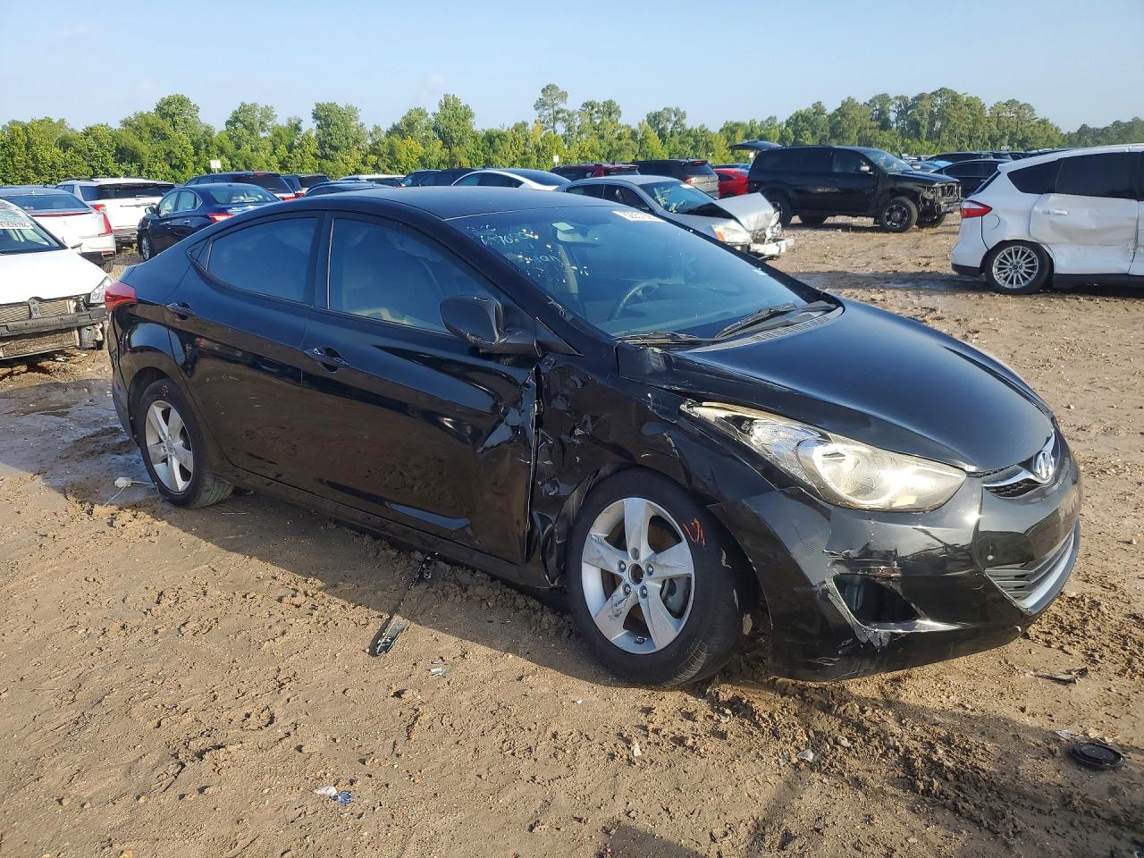 2013 Hyundai Elantra Gls Black vin: KMHDH4AE3DU941190