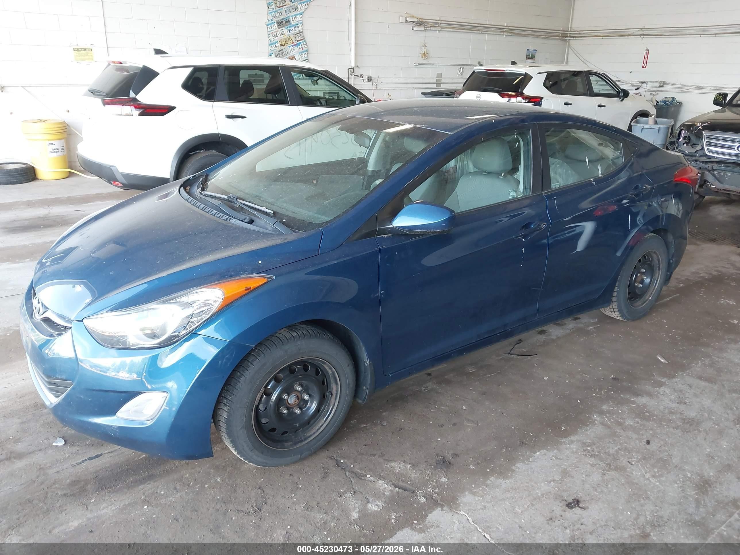 2013 Hyundai Elantra Gls Blue vin: KMHDH4AE3DU949497