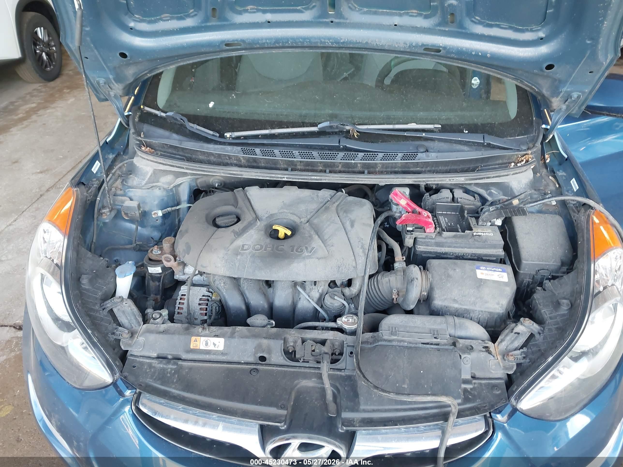 2013 Hyundai Elantra Gls Blue vin: KMHDH4AE3DU949497