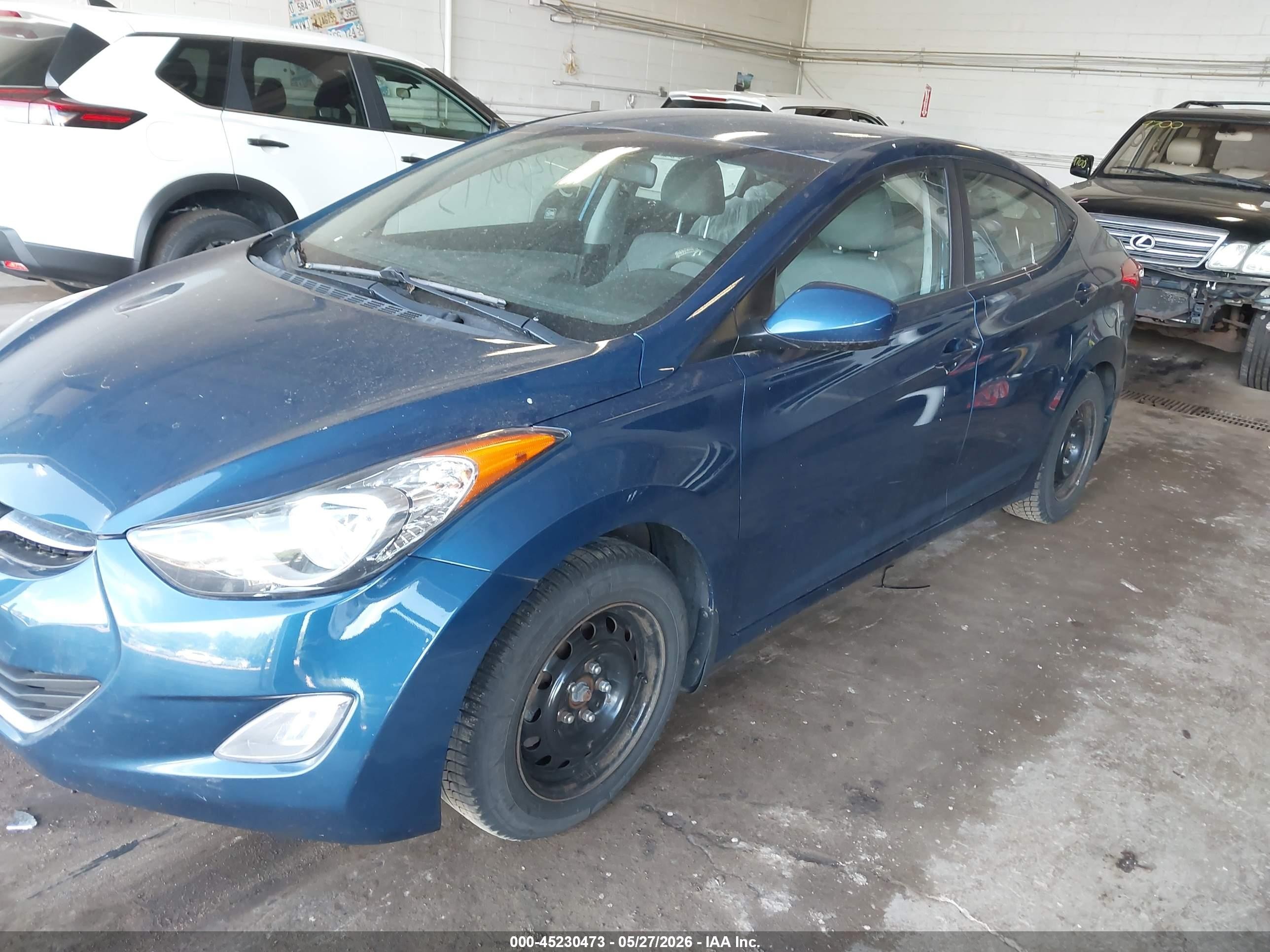2013 Hyundai Elantra Gls Blue vin: KMHDH4AE3DU949497