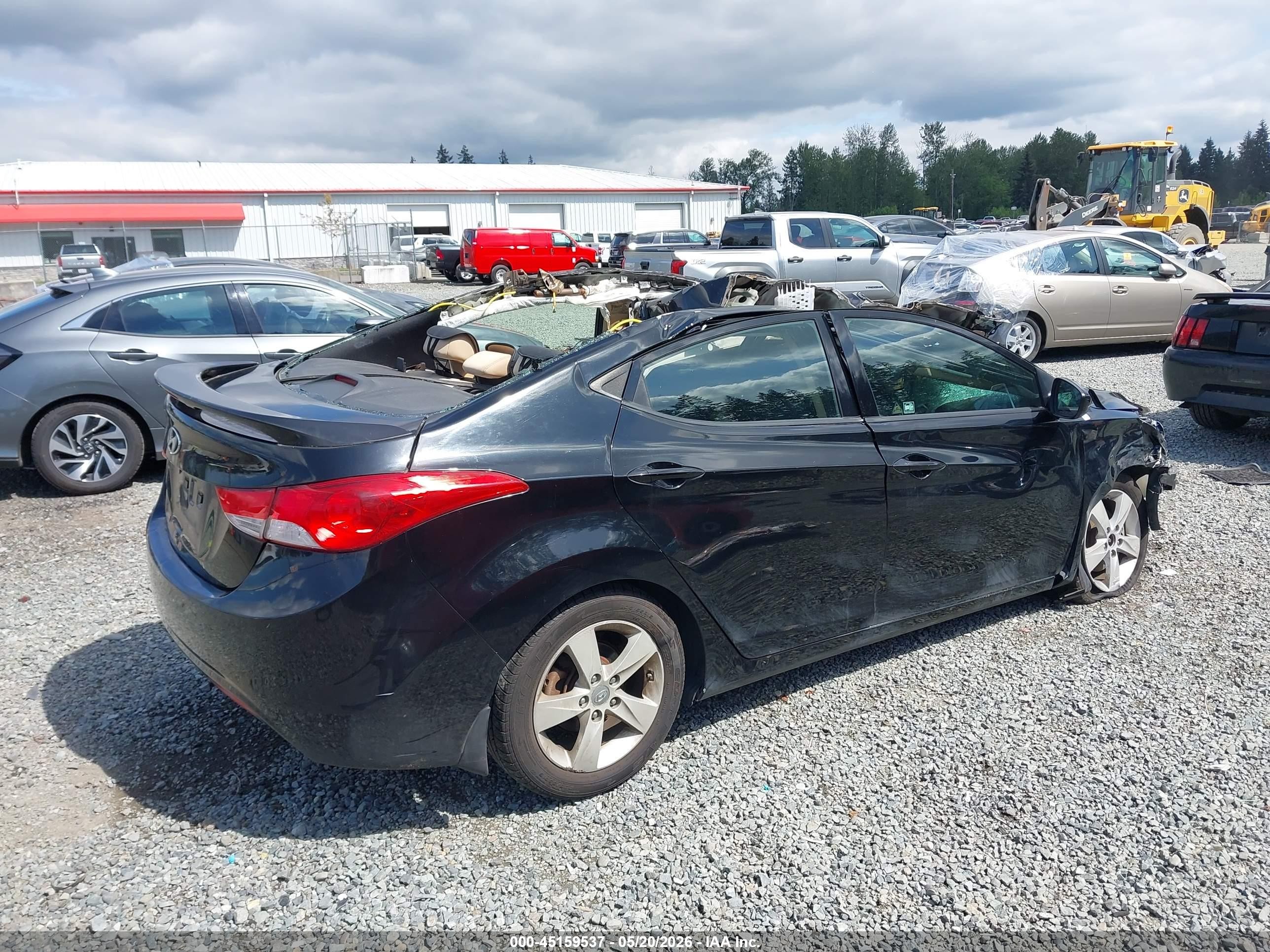 2013 Hyundai Elantra Gls Black vin: KMHDH4AE3DU955901