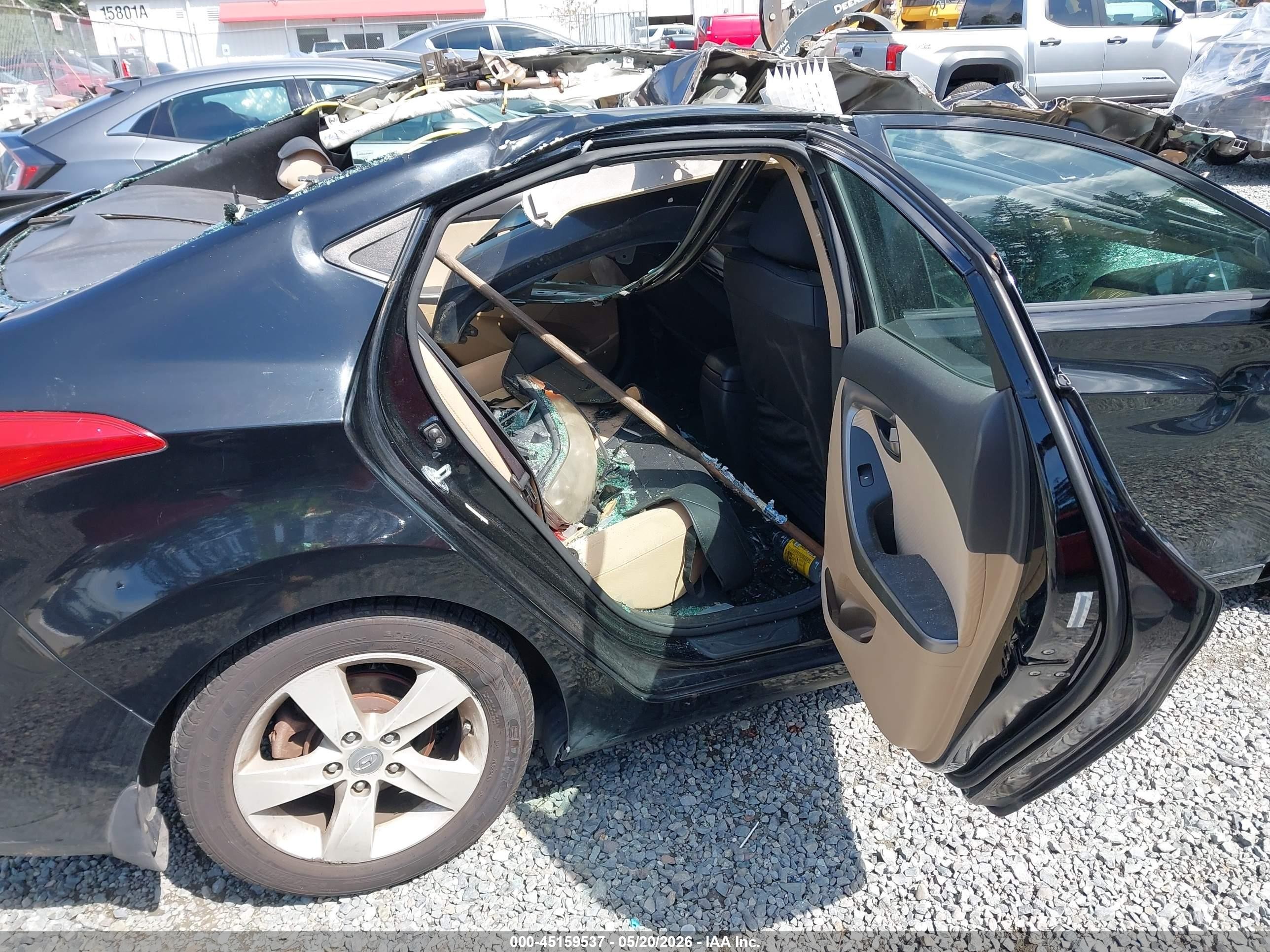 2013 Hyundai Elantra Gls Black vin: KMHDH4AE3DU955901