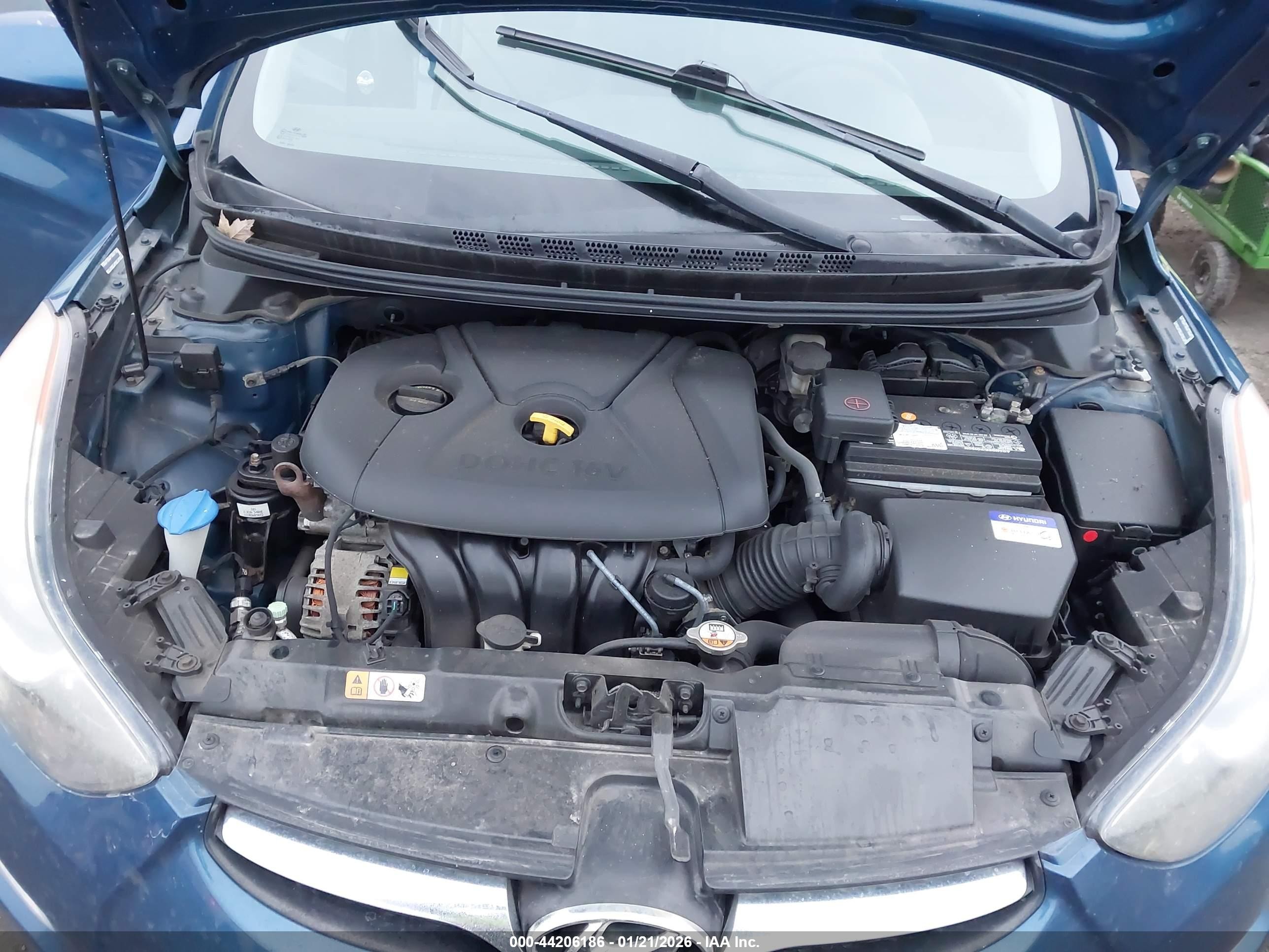 2013 Hyundai Elantra Gls Blue vin: KMHDH4AE3DU976652