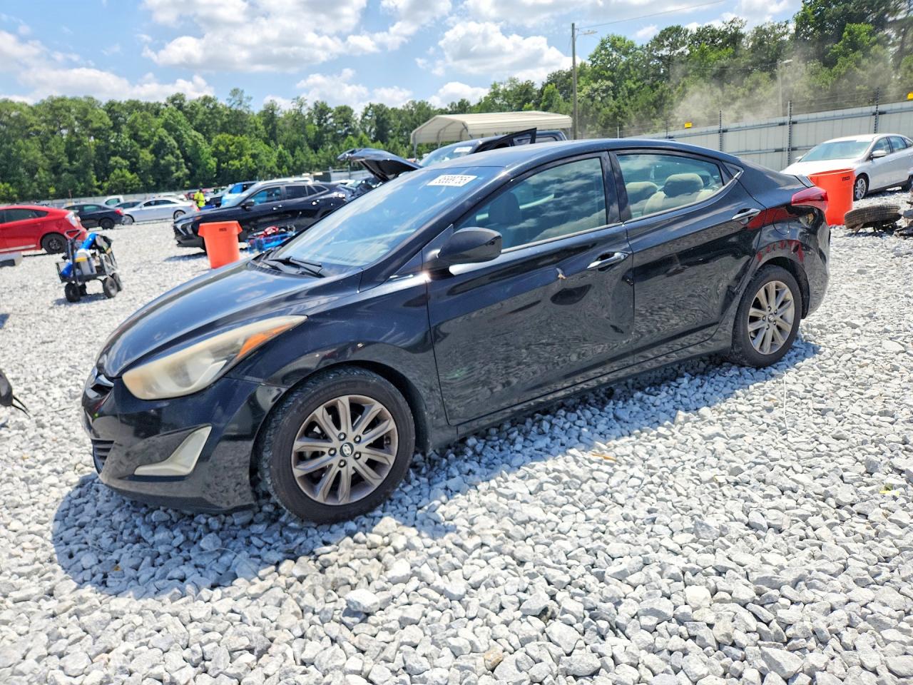 2014 Hyundai Elantra Se Black vin: KMHDH4AE3EU059955