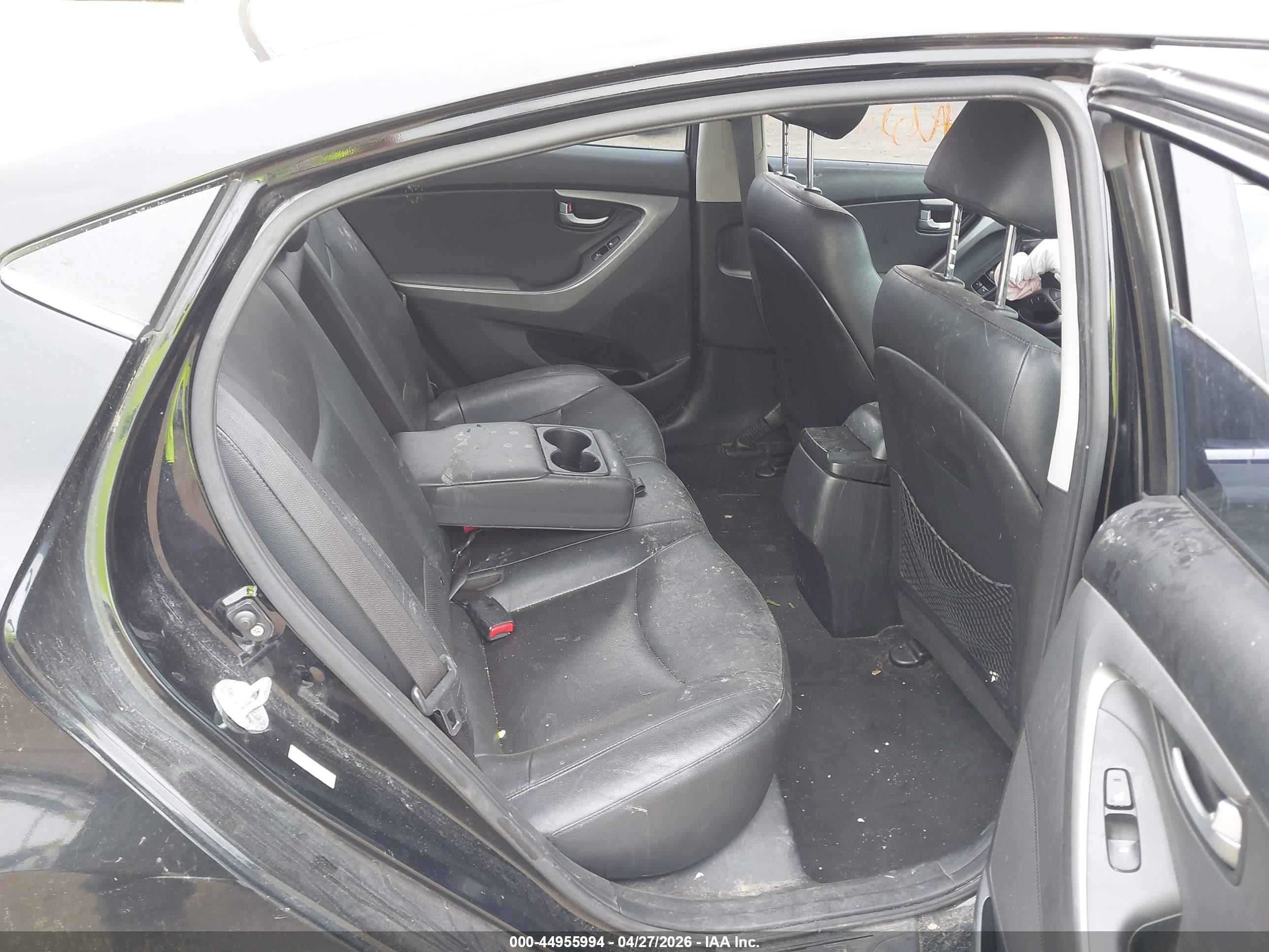 2014 Hyundai Elantra Limited Black vin: KMHDH4AE3EU098884