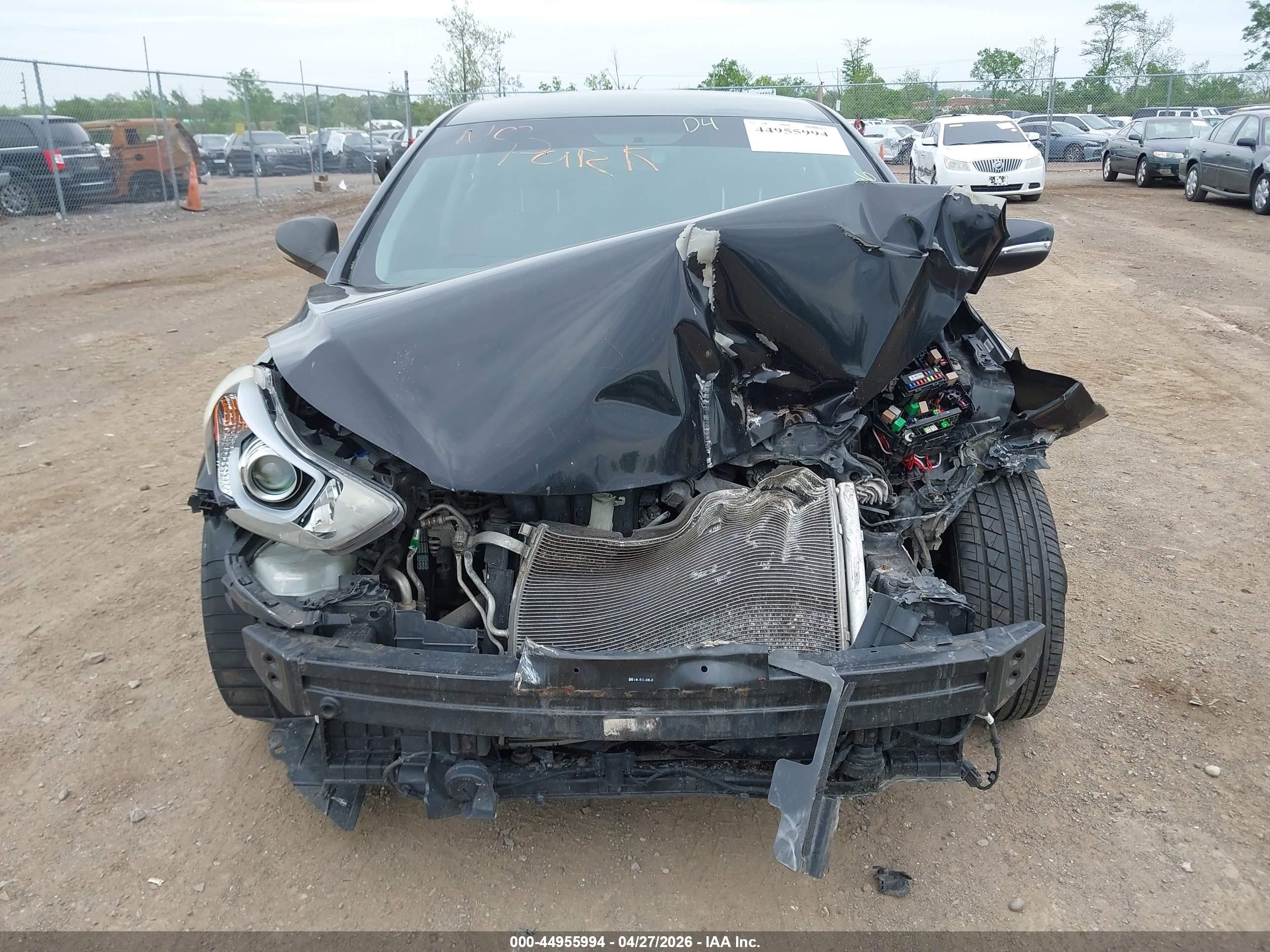 2014 Hyundai Elantra Limited Black vin: KMHDH4AE3EU098884