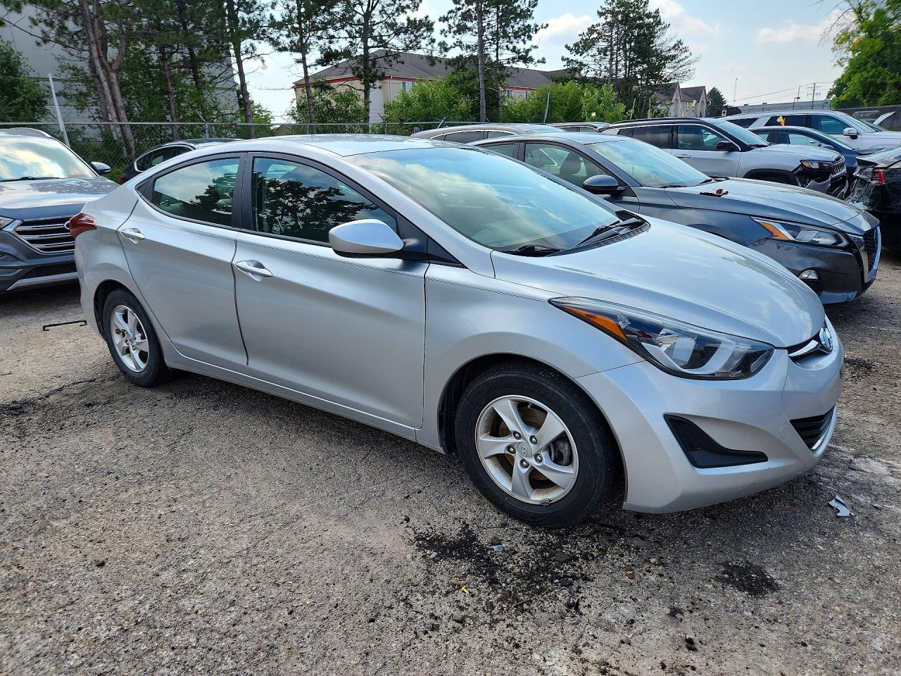 2014 Hyundai Elantra Se Silver vin: KMHDH4AE3EU106272