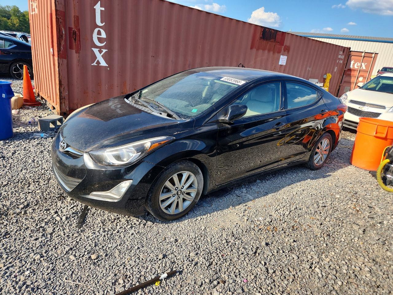 2014 Hyundai Elantra Se Black vin: KMHDH4AE3EU107664