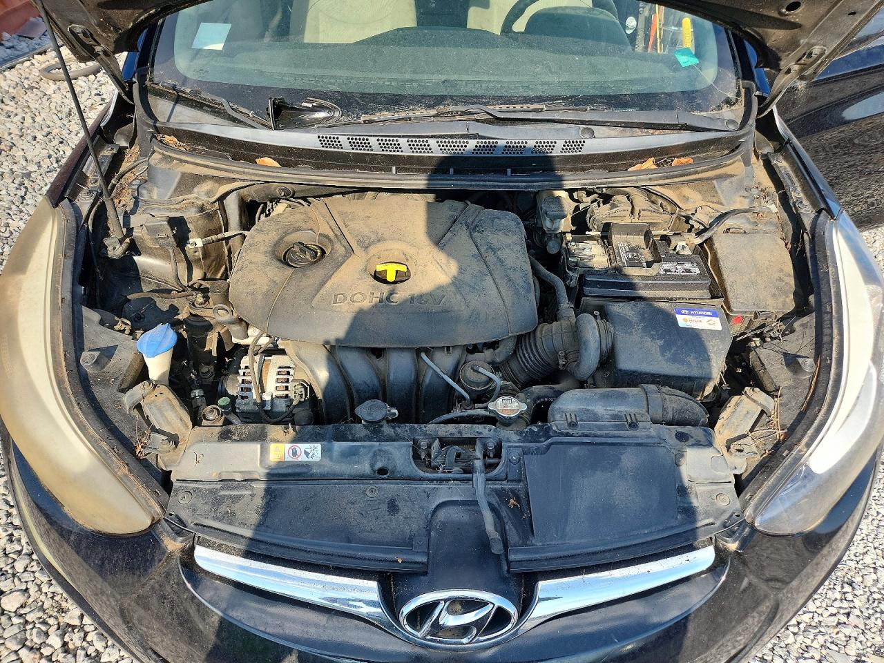 2014 Hyundai Elantra Se Black vin: KMHDH4AE3EU107664
