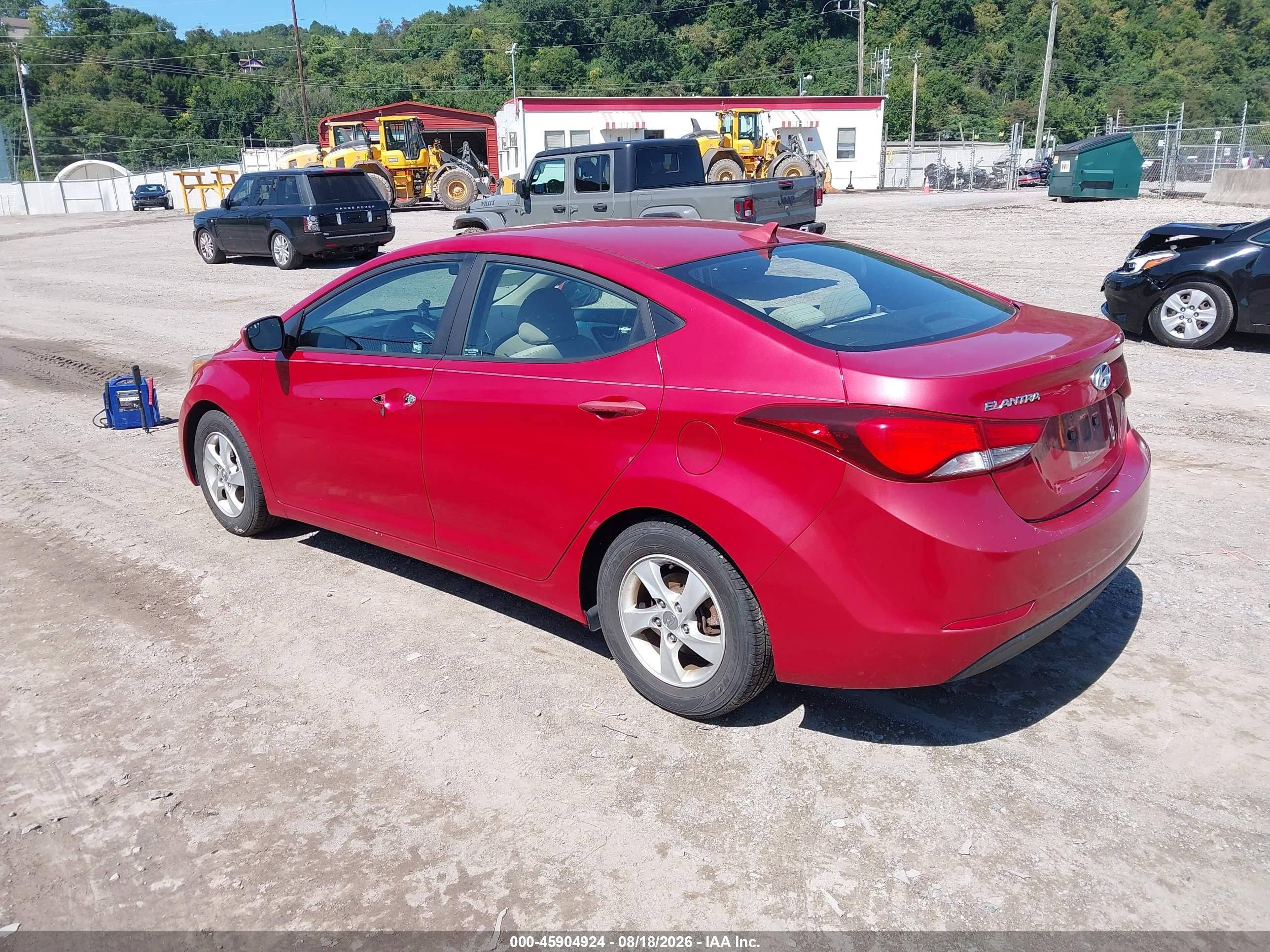 2014 Hyundai Elantra Se Red vin: KMHDH4AE3EU109107