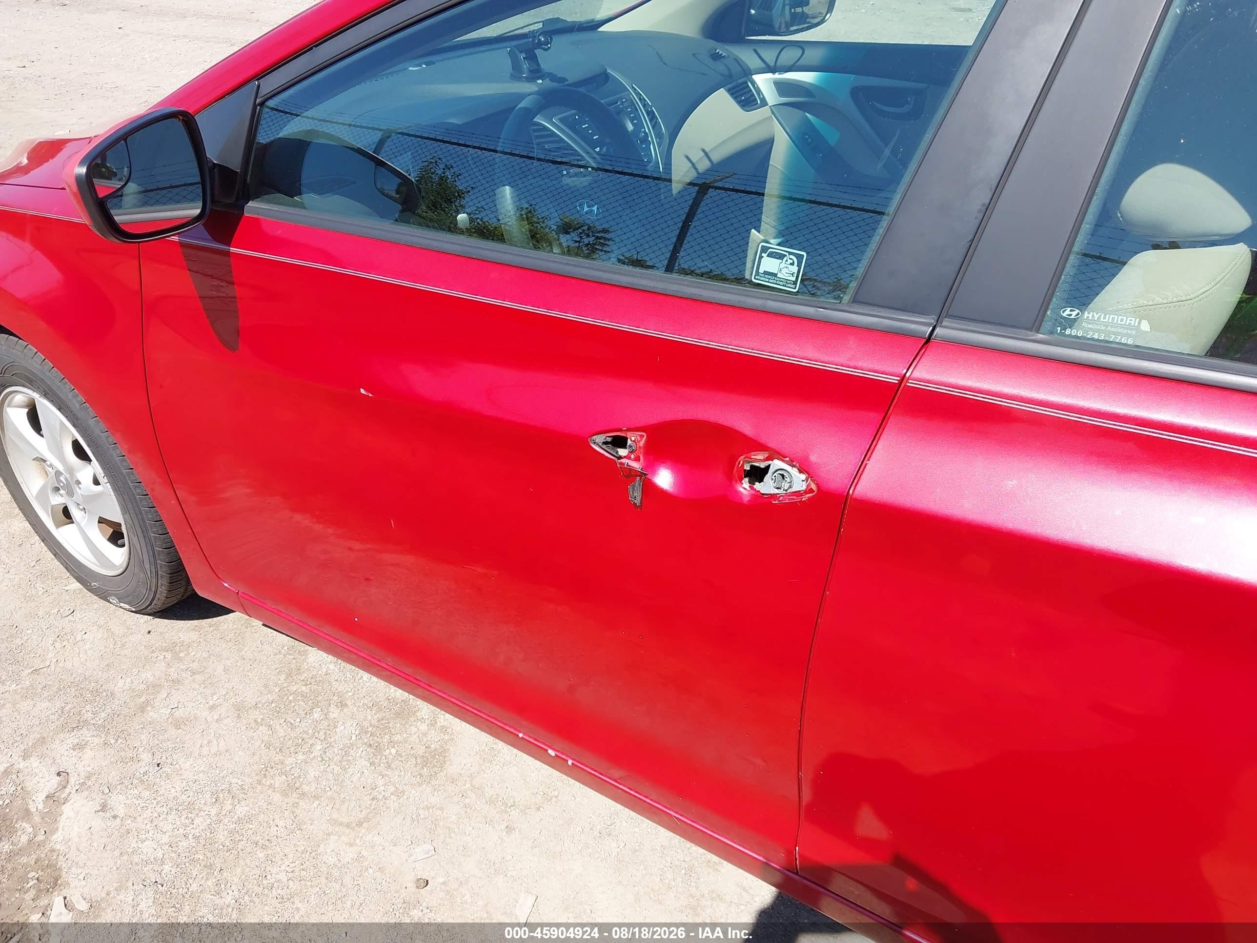 2014 Hyundai Elantra Se Red vin: KMHDH4AE3EU109107