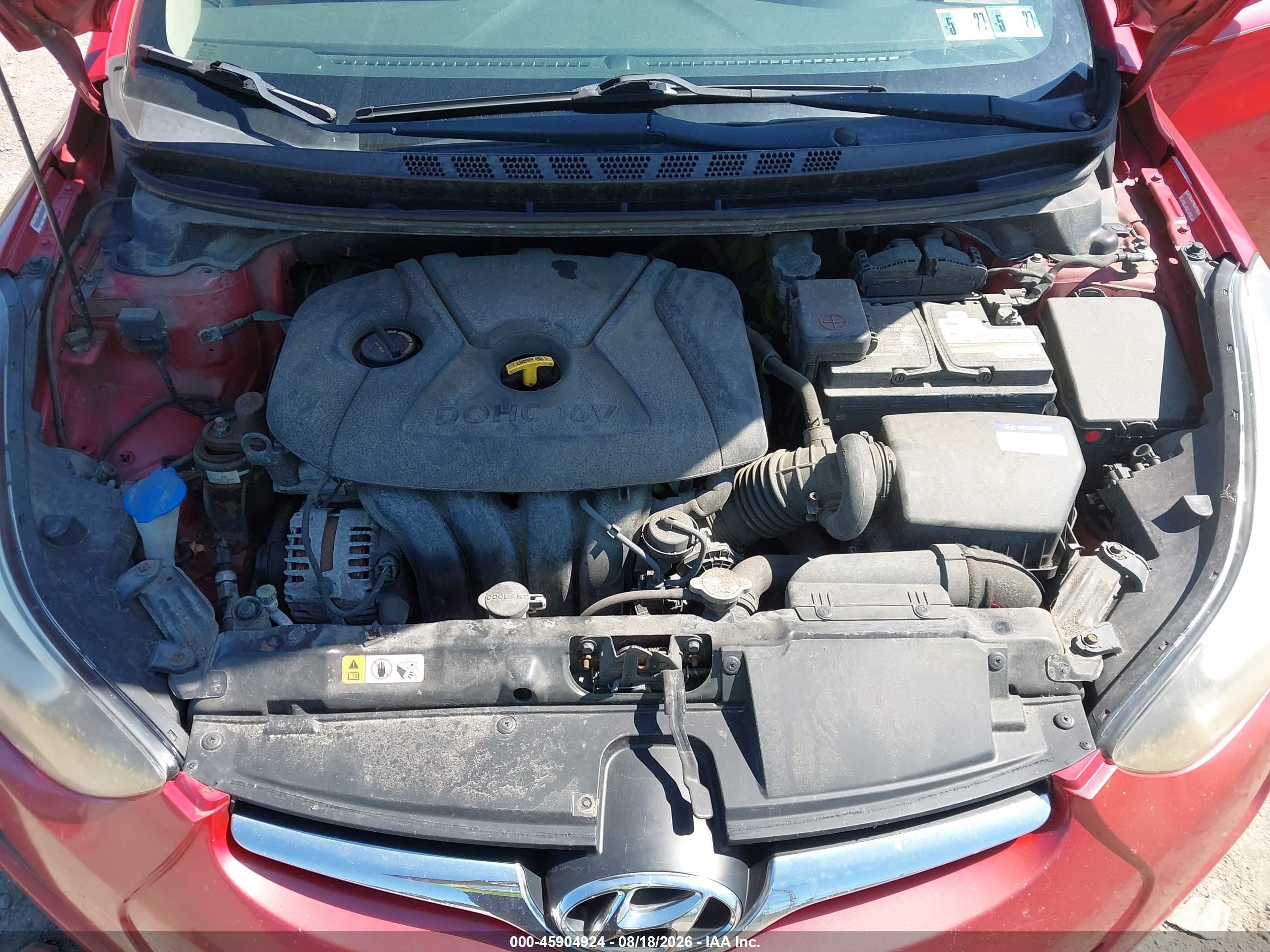 2014 Hyundai Elantra Se Red vin: KMHDH4AE3EU109107
