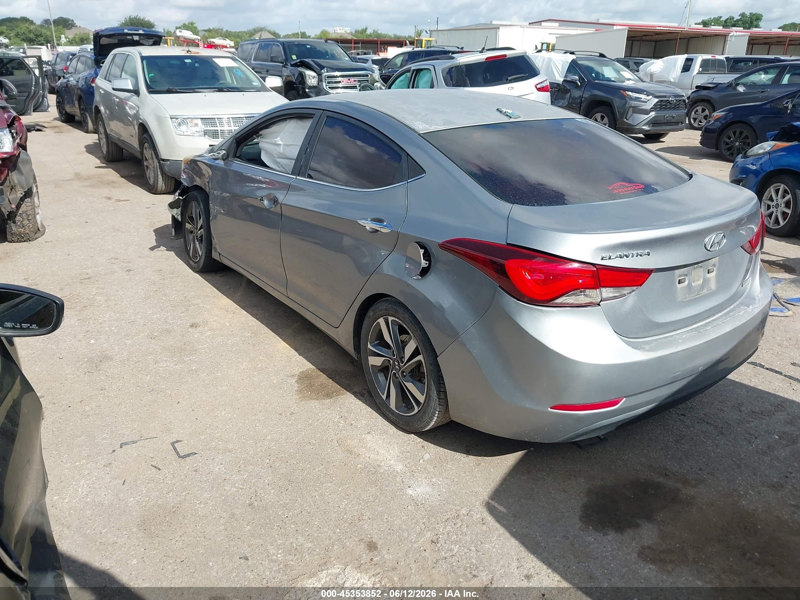 2014 Hyundai Elantra Limited Gray vin: KMHDH4AE3EU155312