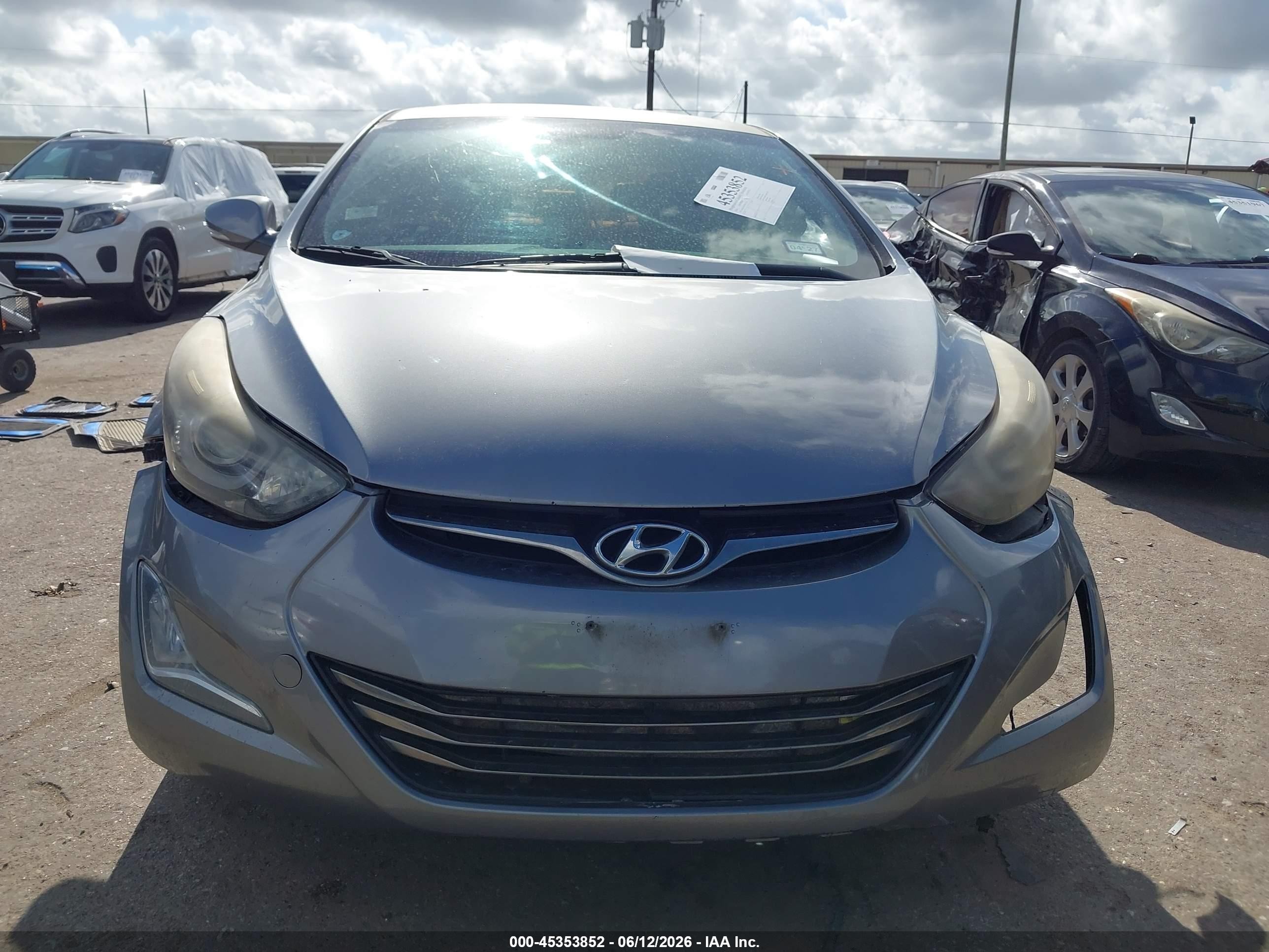 2014 Hyundai Elantra Limited Gray vin: KMHDH4AE3EU155312