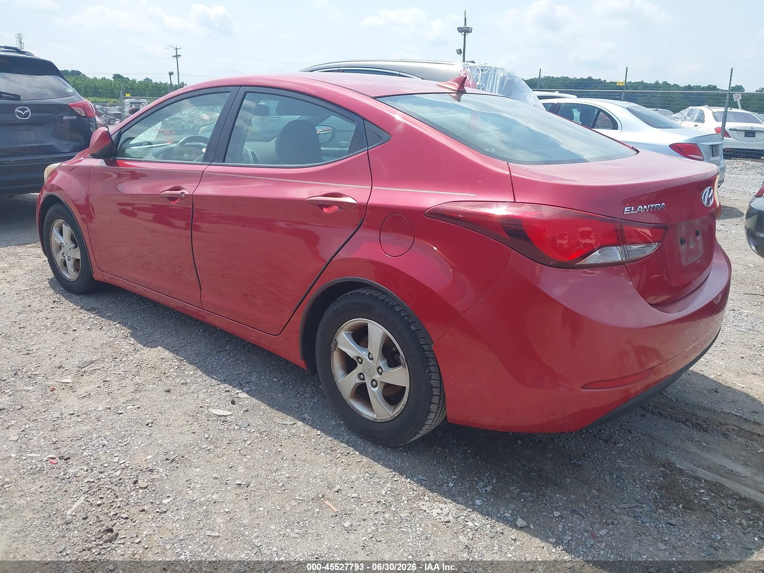 2014 Hyundai Elantra Se Red vin: KMHDH4AE3EU158193