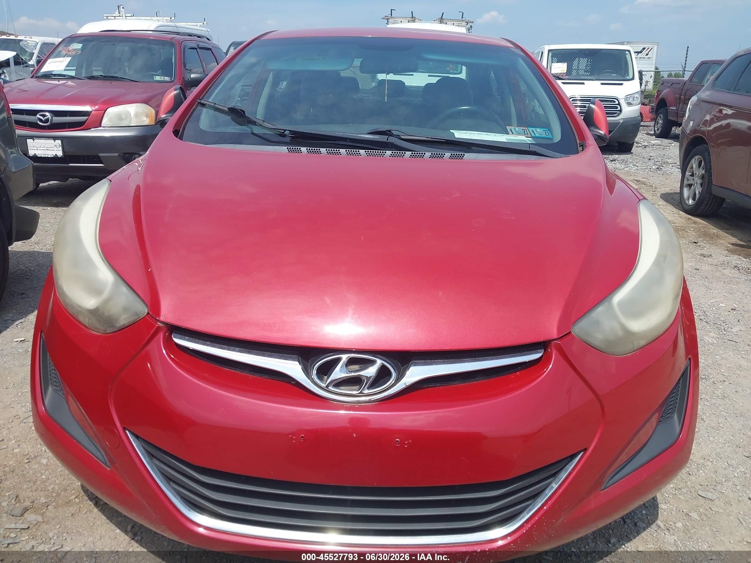 2014 Hyundai Elantra Se Red vin: KMHDH4AE3EU158193
