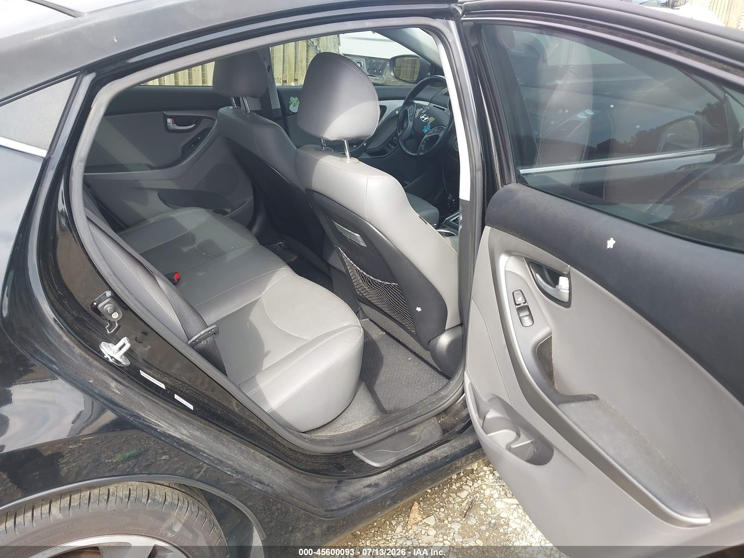 2014 Hyundai Elantra Limited Black vin: KMHDH4AE3EU171848