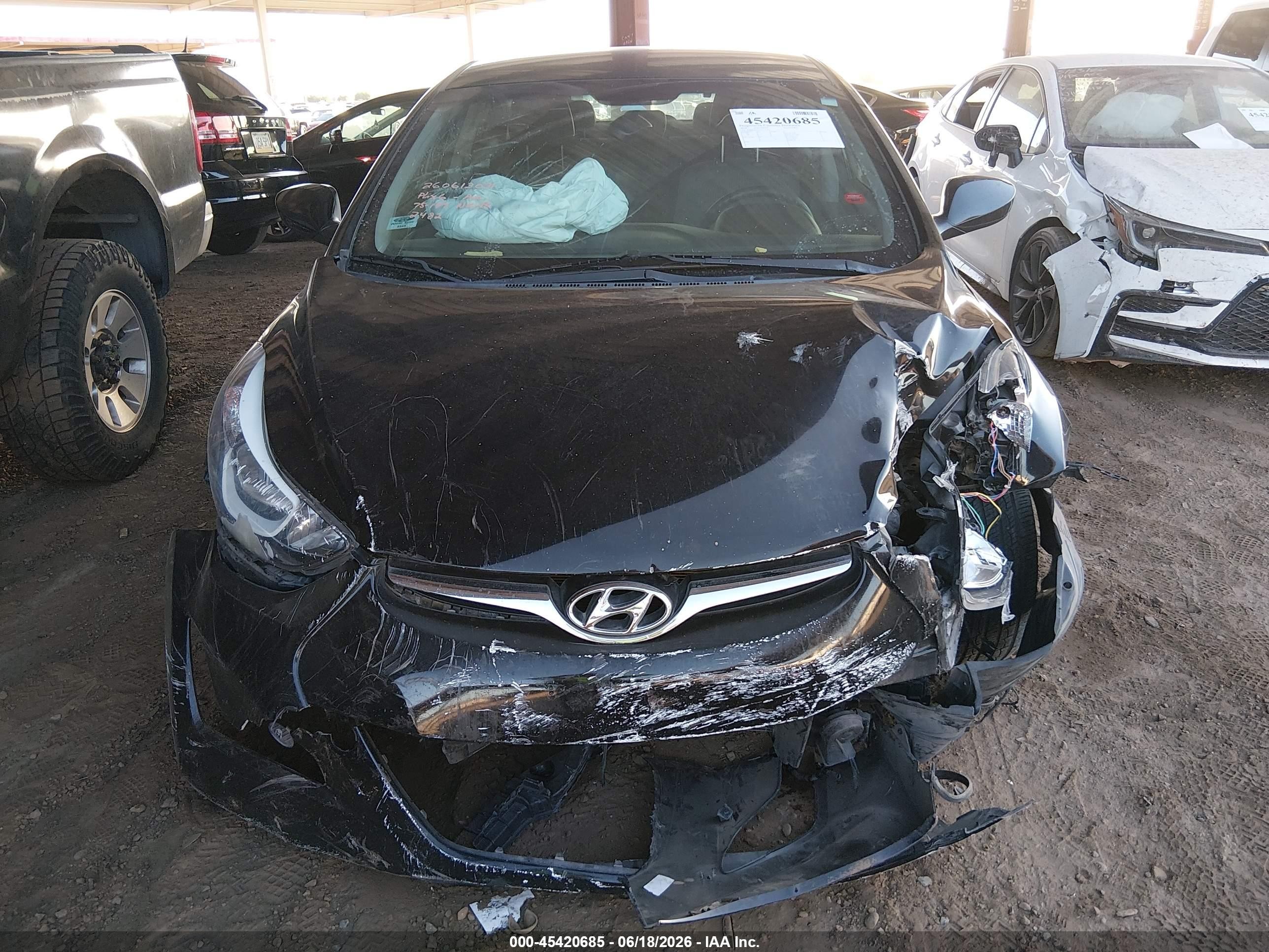 2014 Hyundai Elantra Se Black vin: KMHDH4AE3EU172482