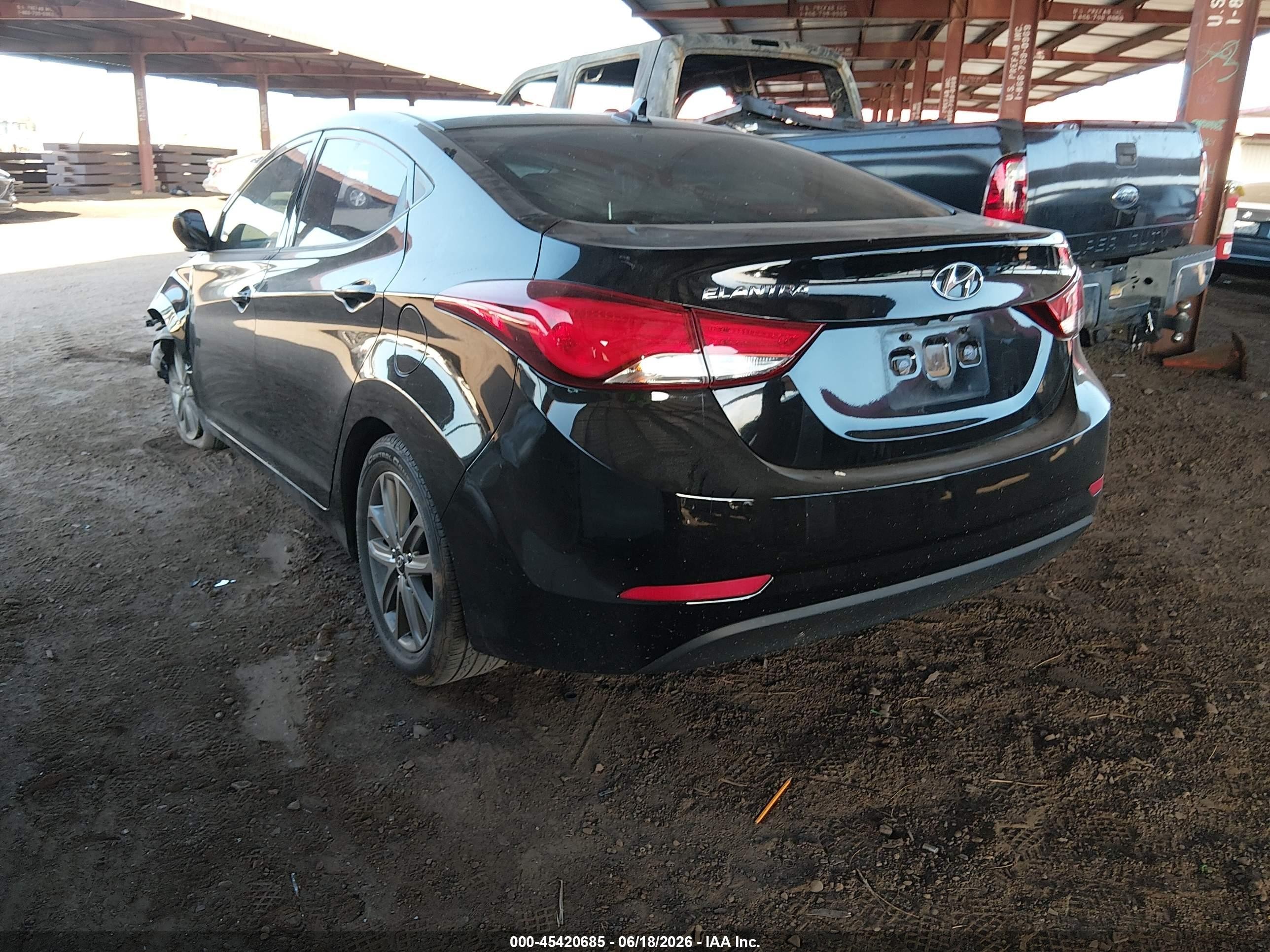 2014 Hyundai Elantra Se Black vin: KMHDH4AE3EU172482
