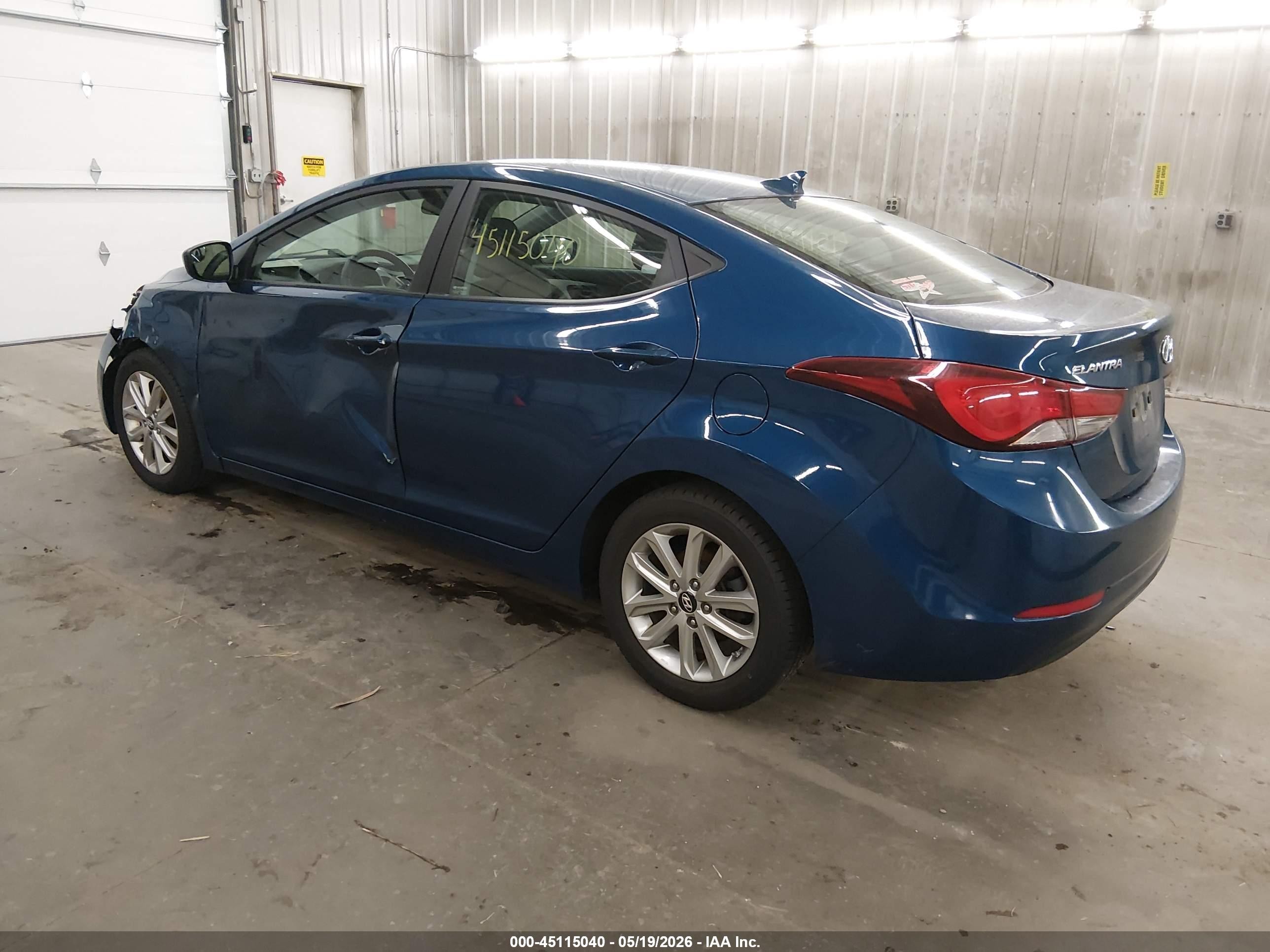 2014 Hyundai Elantra Se Blue vin: KMHDH4AE3EU181764