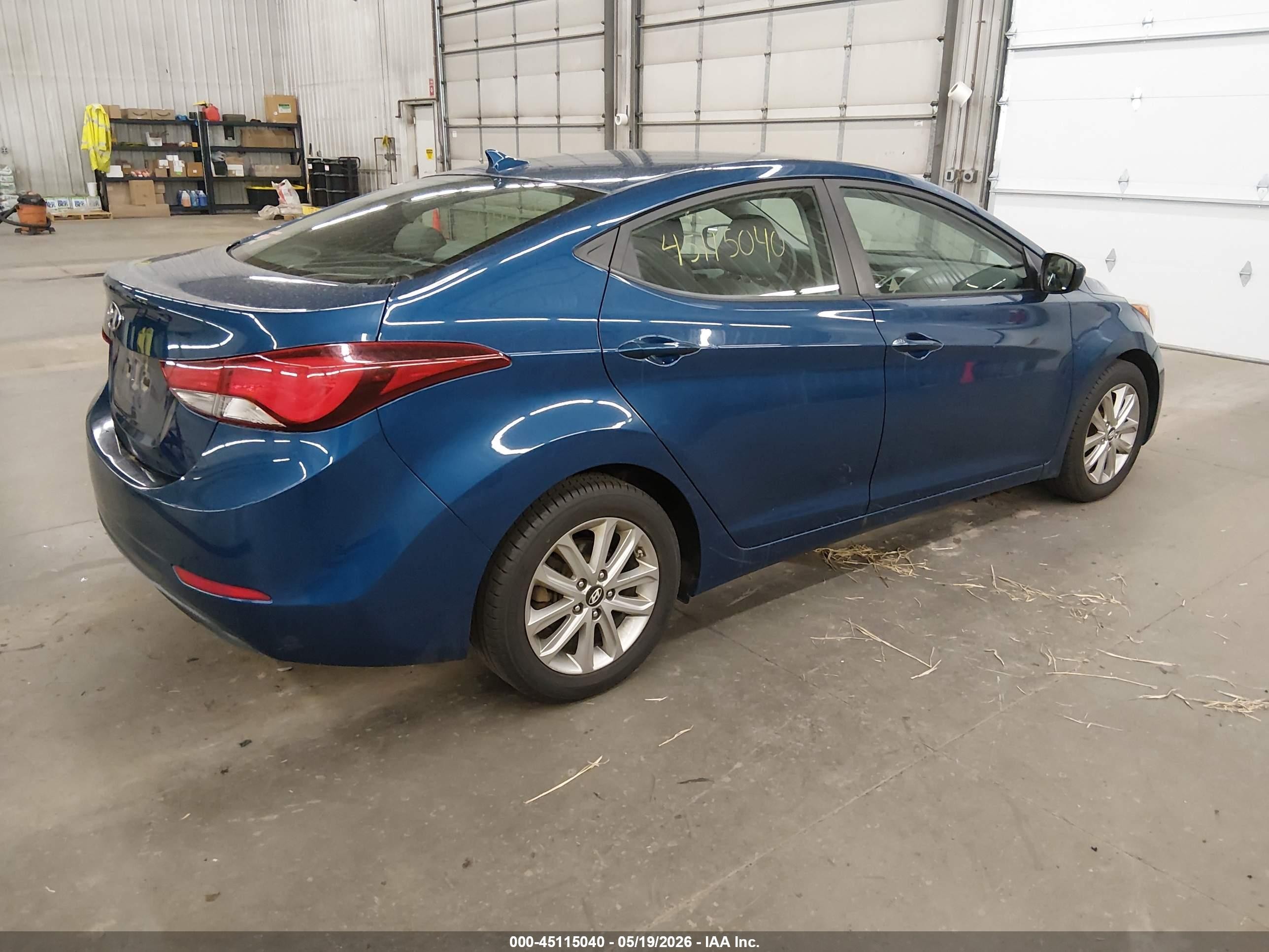 2014 Hyundai Elantra Se Blue vin: KMHDH4AE3EU181764