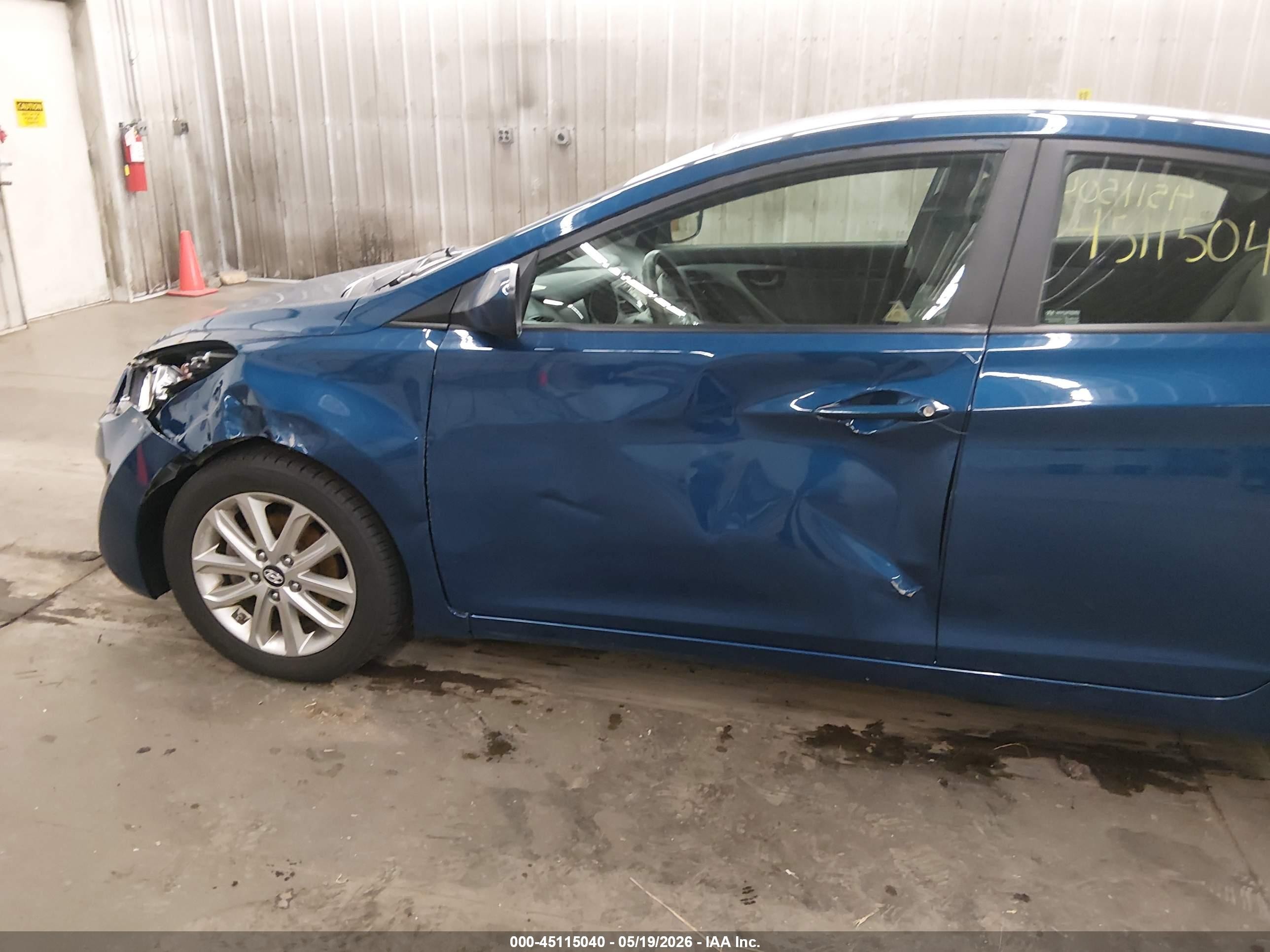 2014 Hyundai Elantra Se Blue vin: KMHDH4AE3EU181764