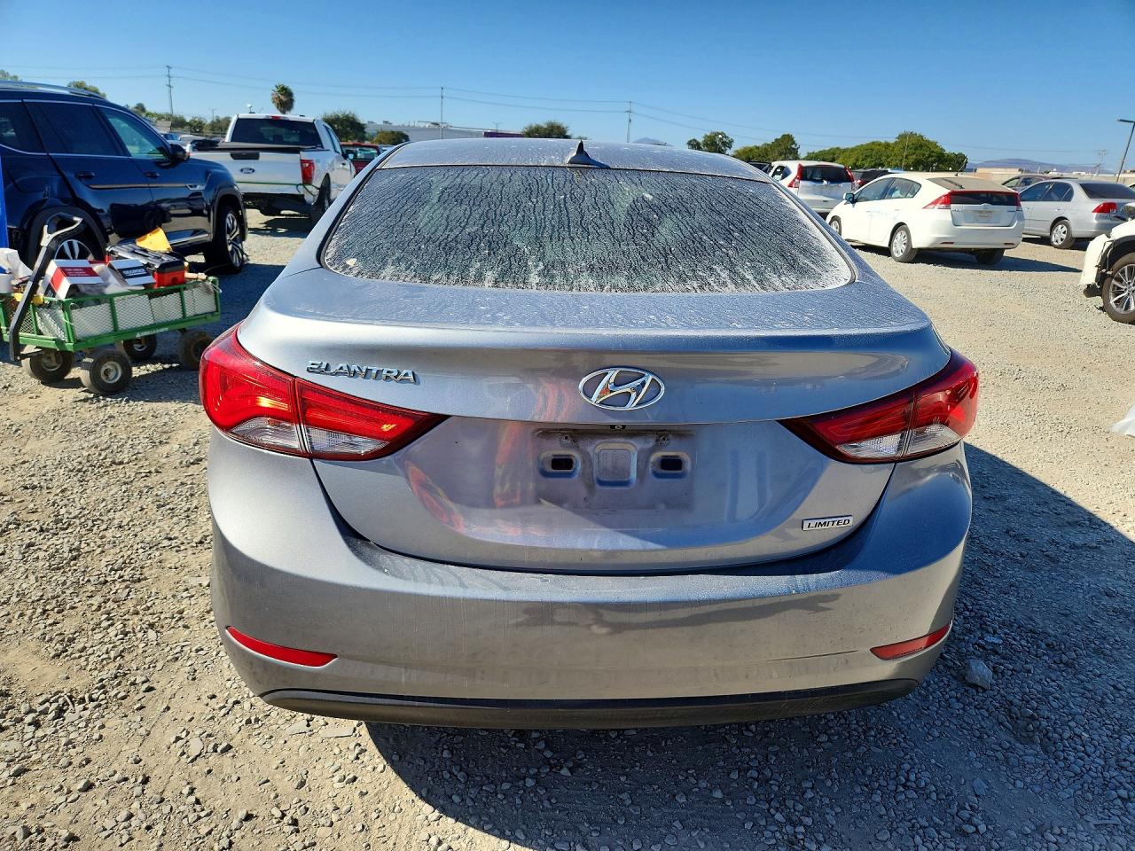 2014 Hyundai Elantra Limited Gray vin: KMHDH4AE3EU204461