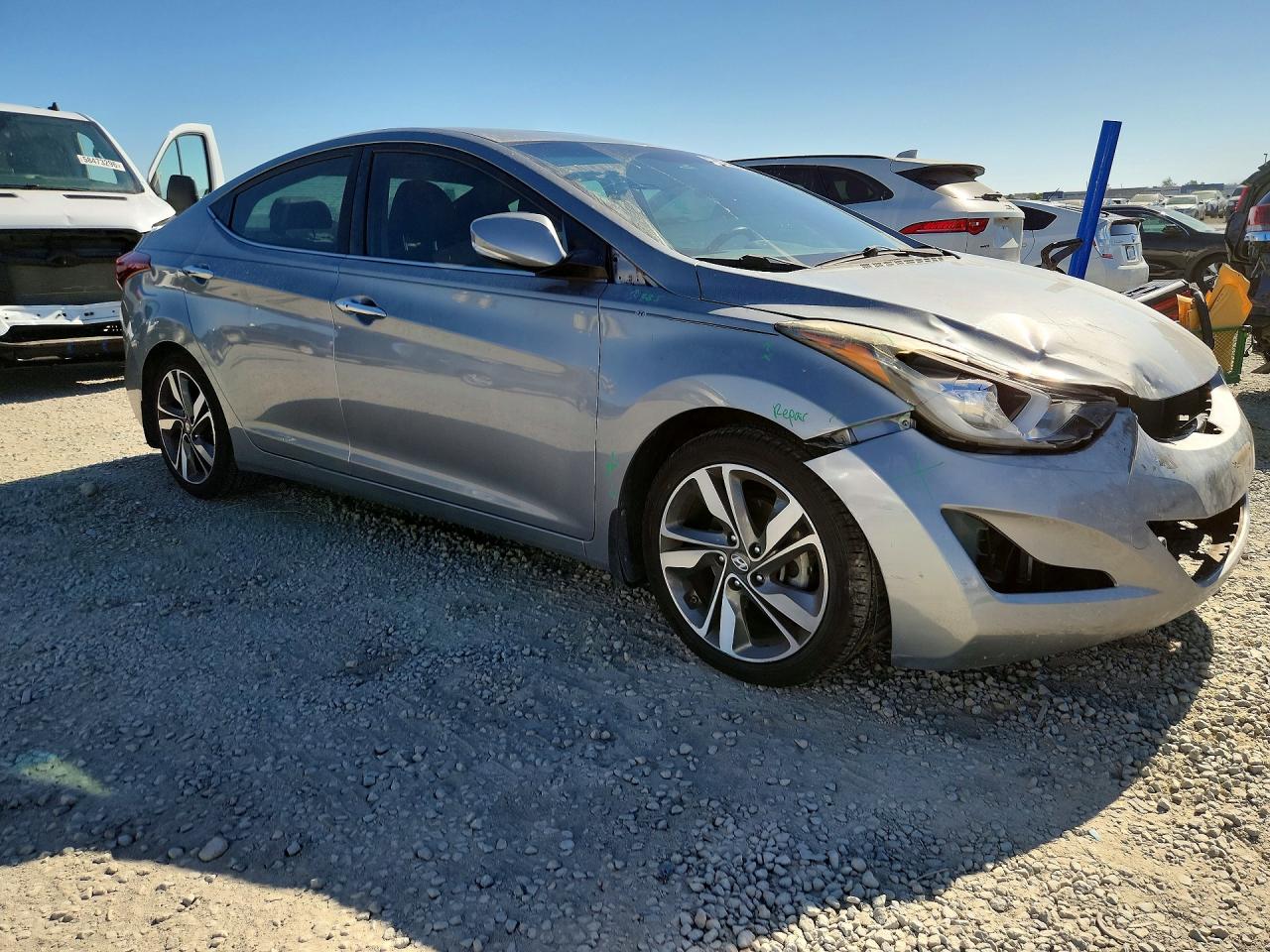 2014 Hyundai Elantra Limited Gray vin: KMHDH4AE3EU204461
