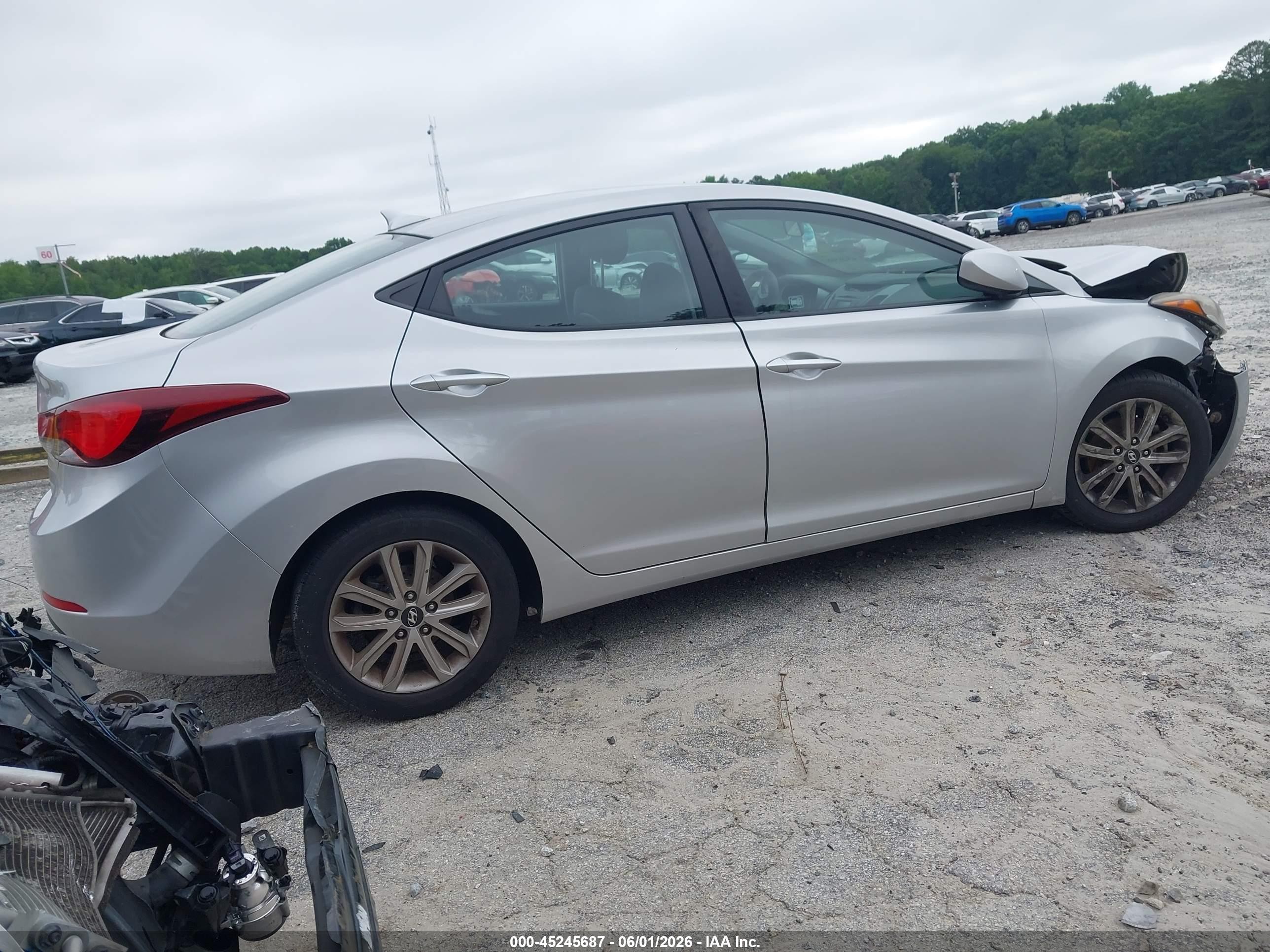 2014 Hyundai Elantra Se Silver vin: KMHDH4AE3EU210471