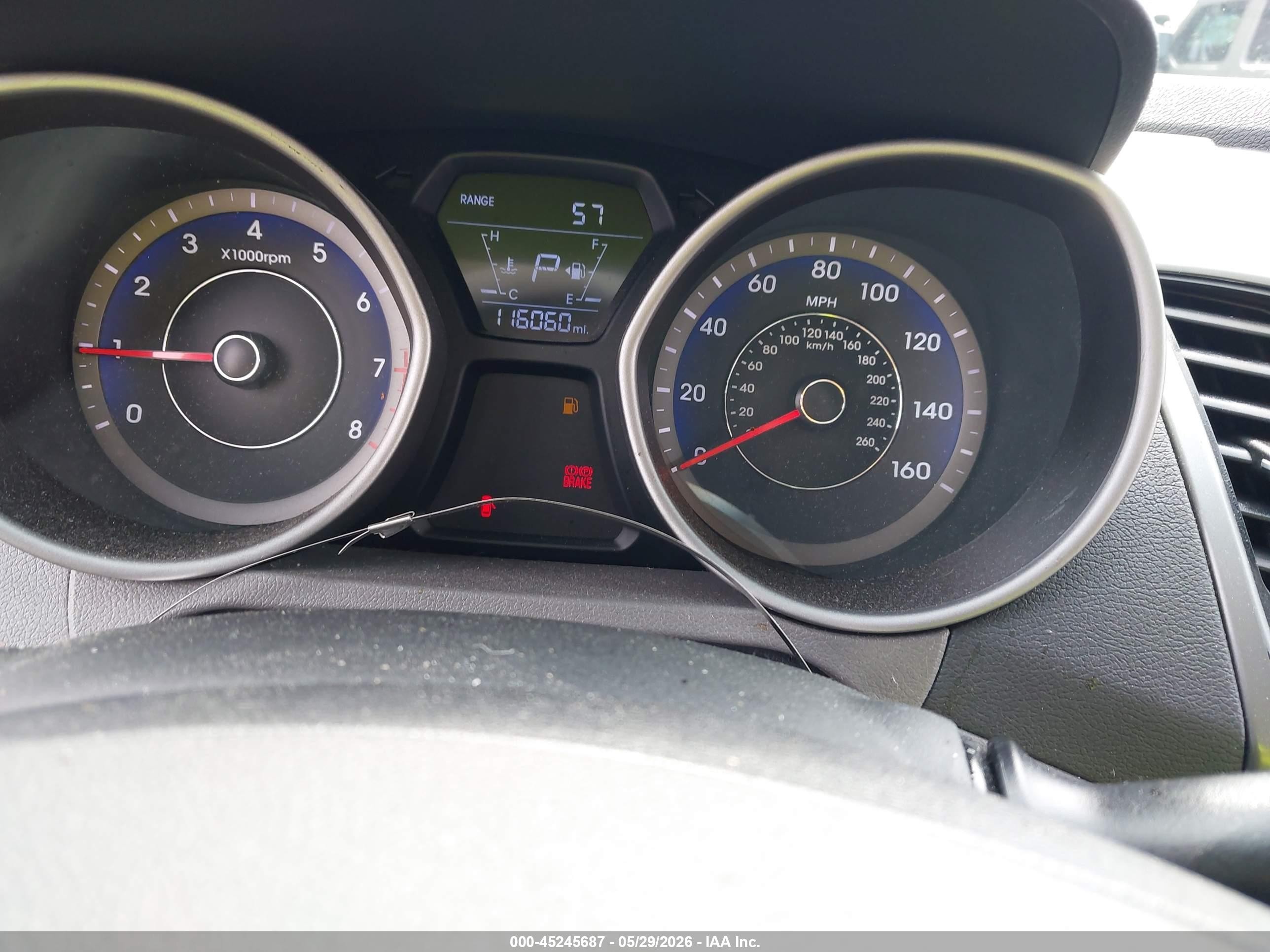 2014 Hyundai Elantra Se Silver vin: KMHDH4AE3EU210471