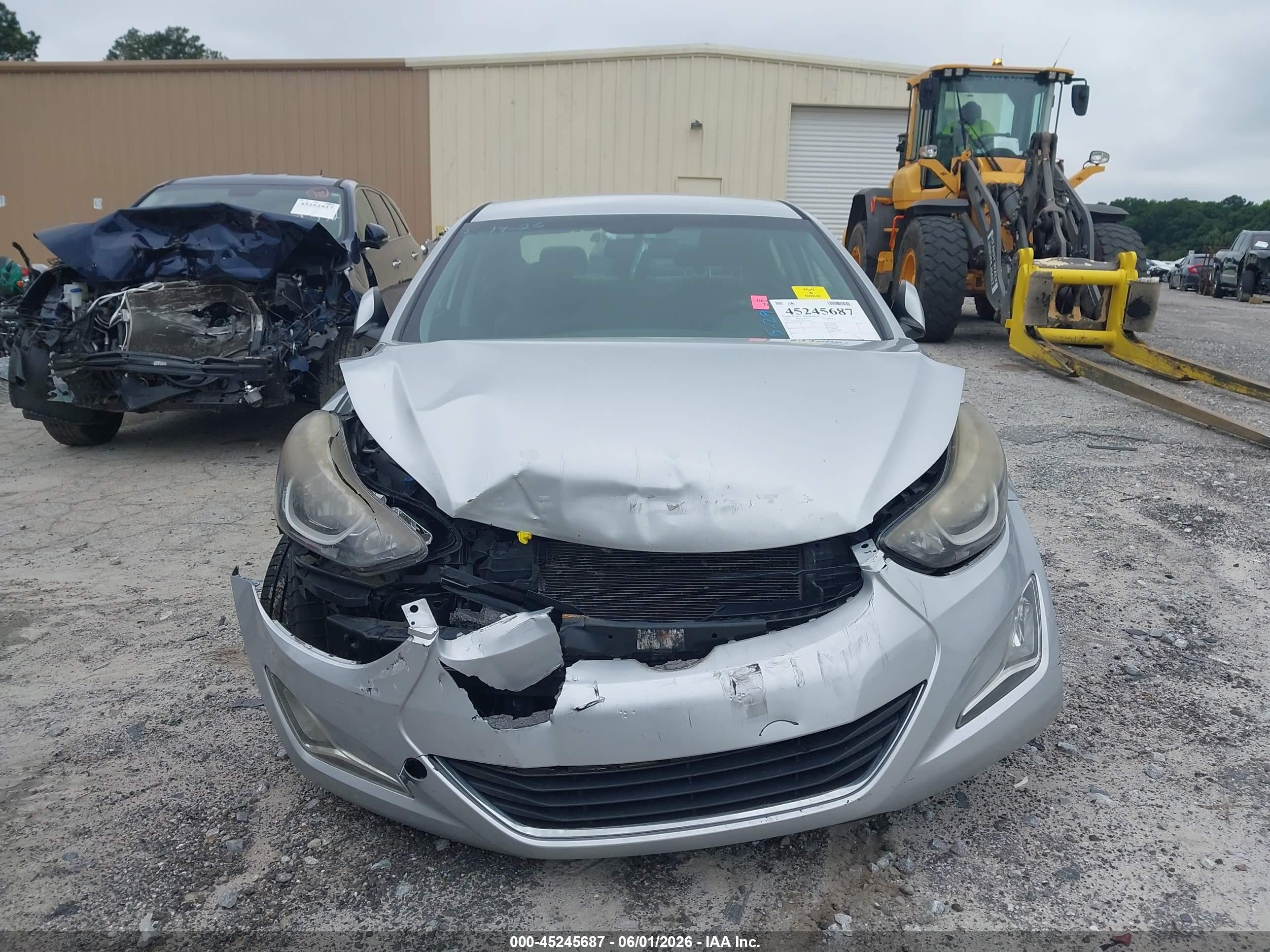 2014 Hyundai Elantra Se Silver vin: KMHDH4AE3EU210471