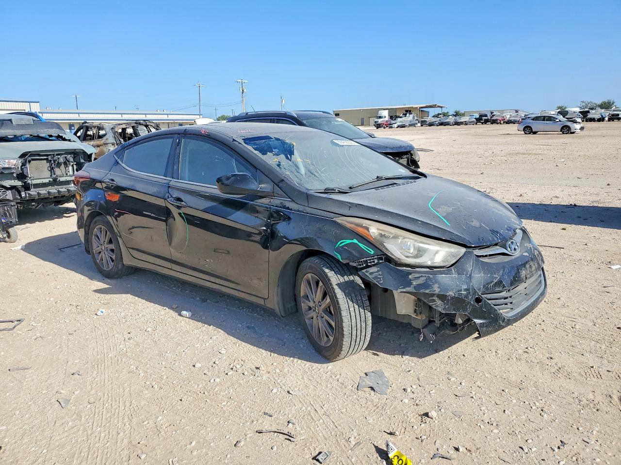 2015 Hyundai Elantra Se Black vin: KMHDH4AE3FU232004
